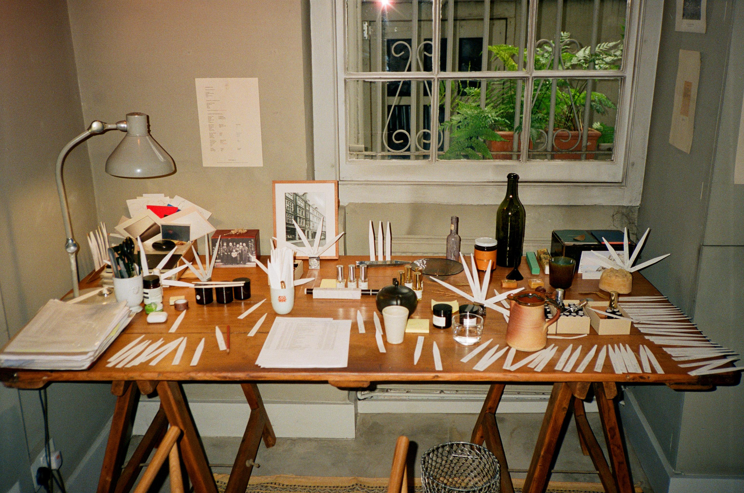 A closer look at Lyn Harris' desk inside her Marylebone studio