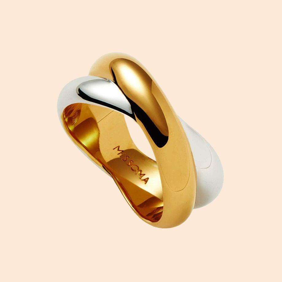 Missoma X Lucy Williams Mixed Metal Chunky Entwine Ring