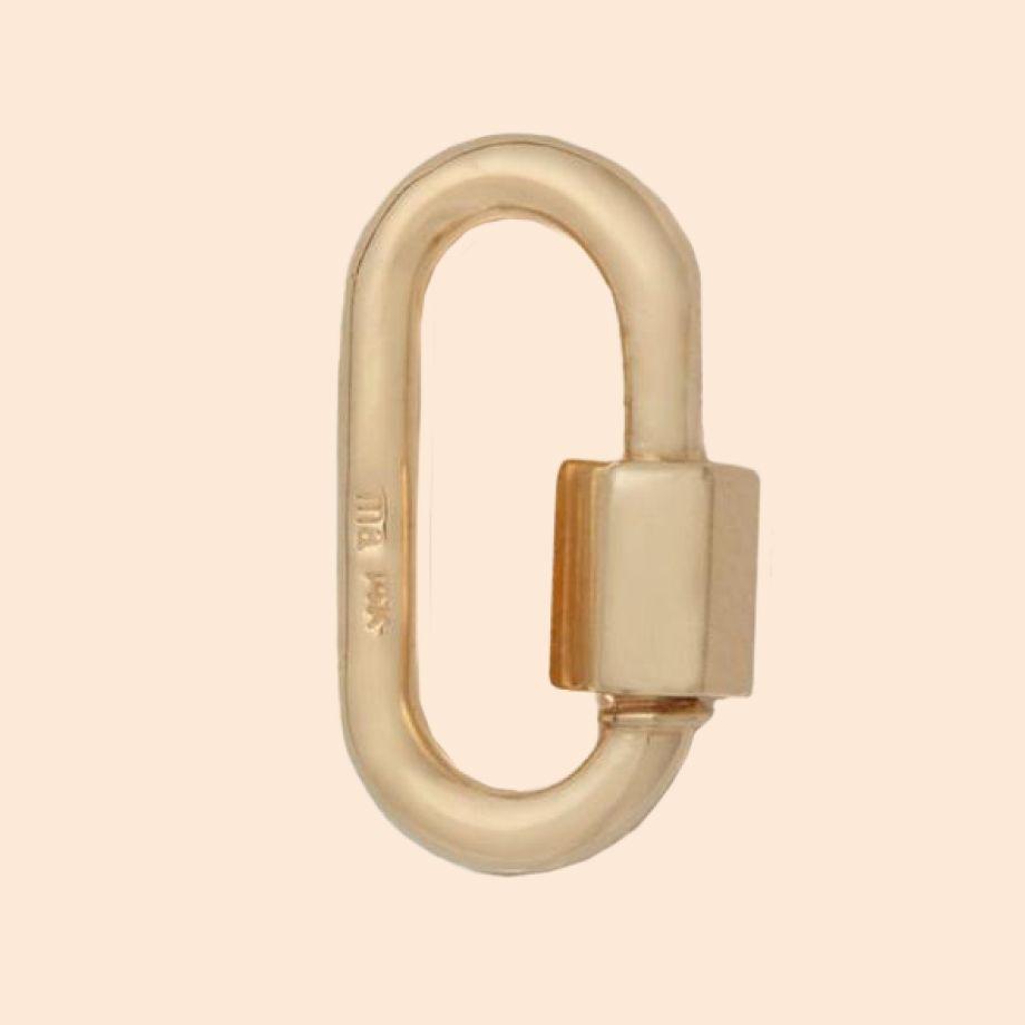 Marla Aaron 14ct Gold Babylock Carabiner Clasp