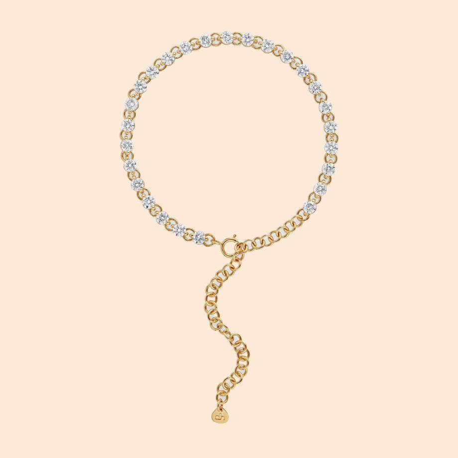 Dinny Hall 9ct Gold Shuga Diamond Tennis Bracelet