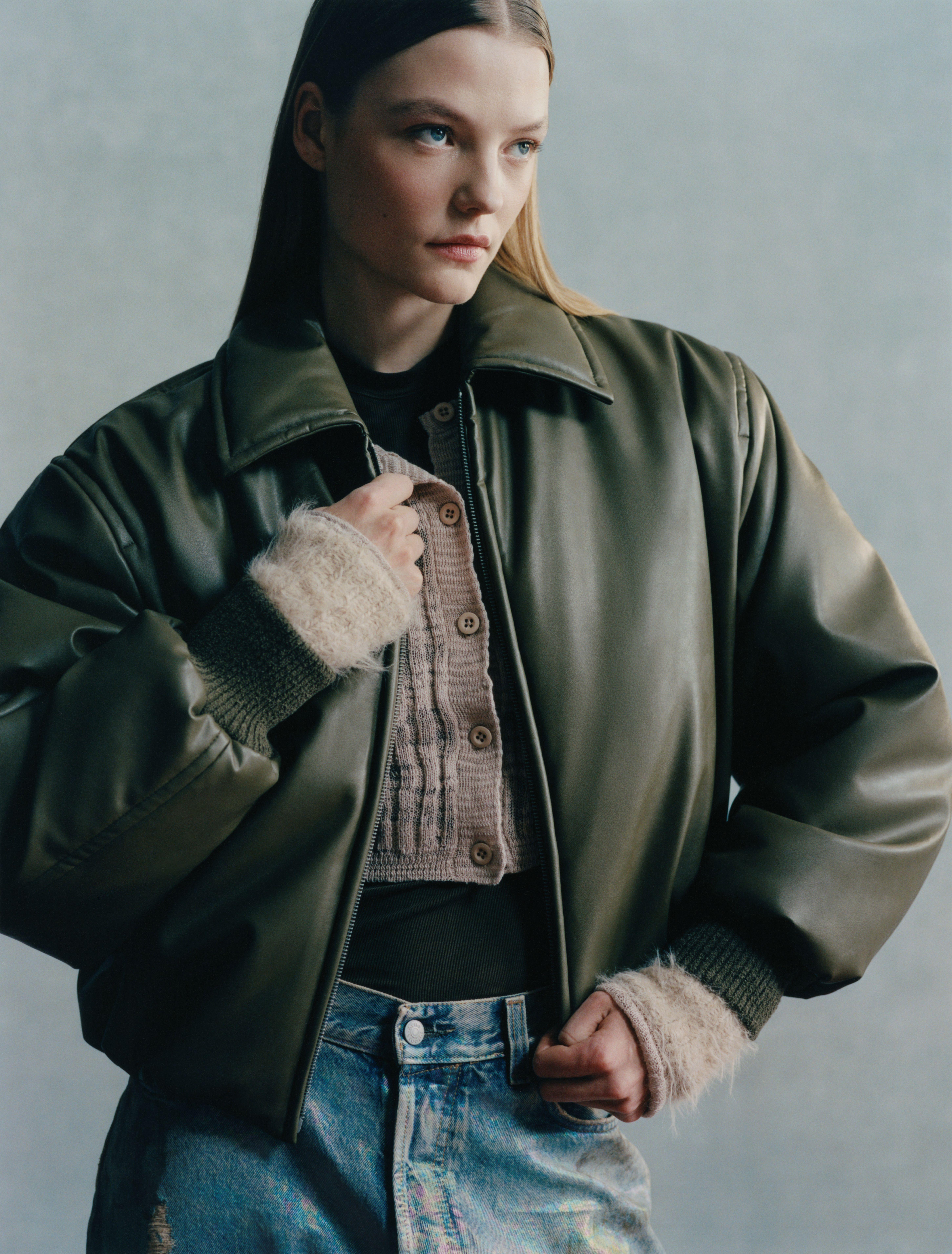 An Acne Studios jacket. One of Liberty's spring trends