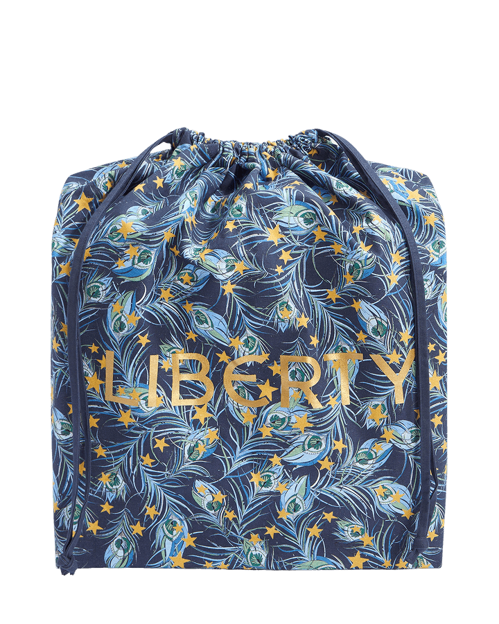 Print Large Drawstring Bag Festive Plume