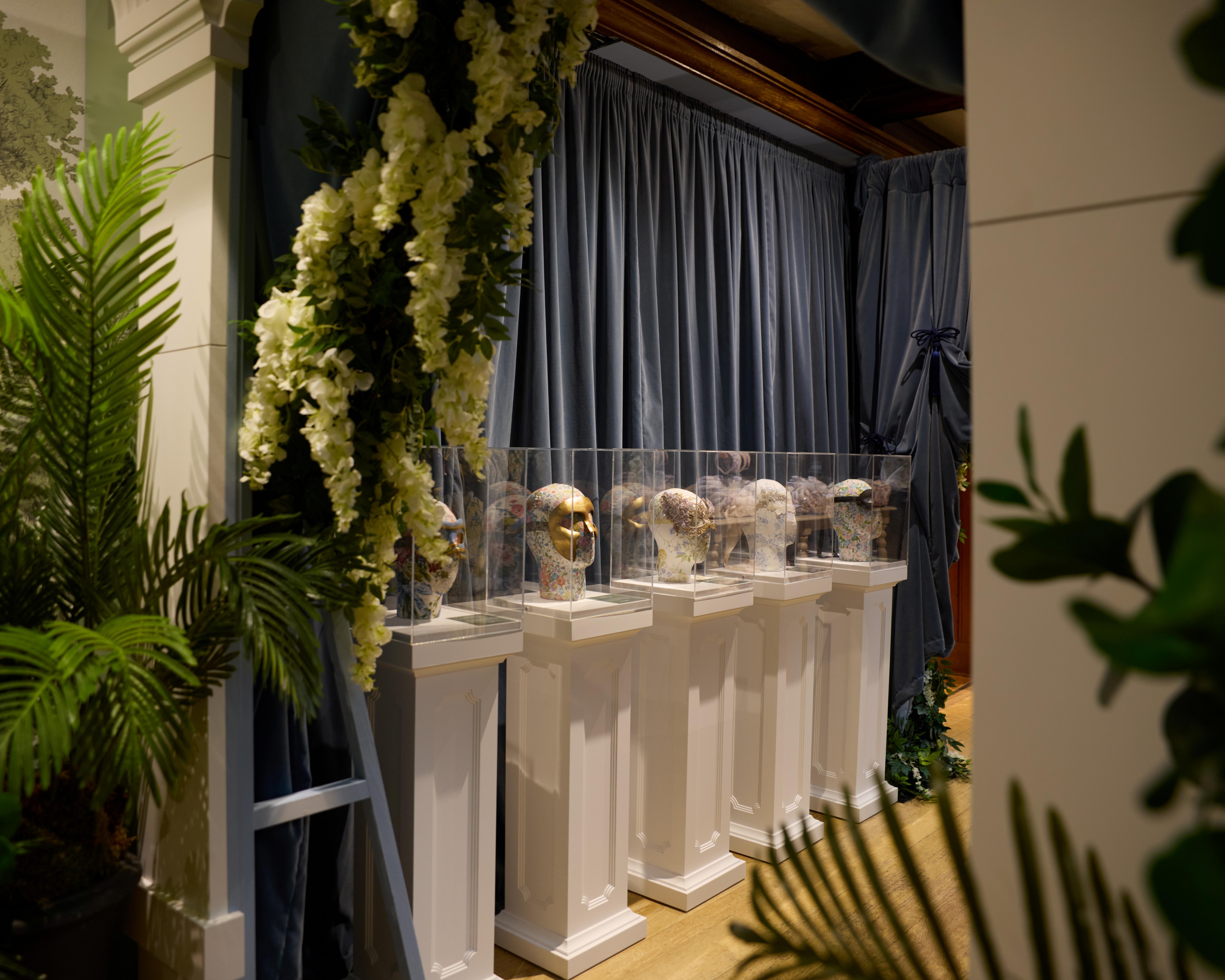 Masks worn by Netflix's Bridgerton cast in the masquerade ball in episode one of season four