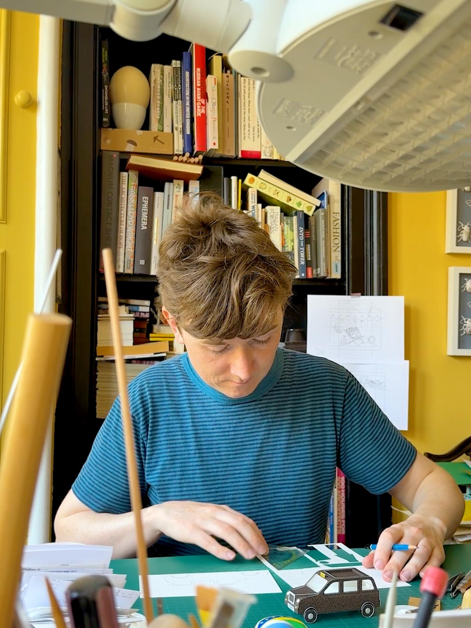 Charles Young in his Edinburgh studio