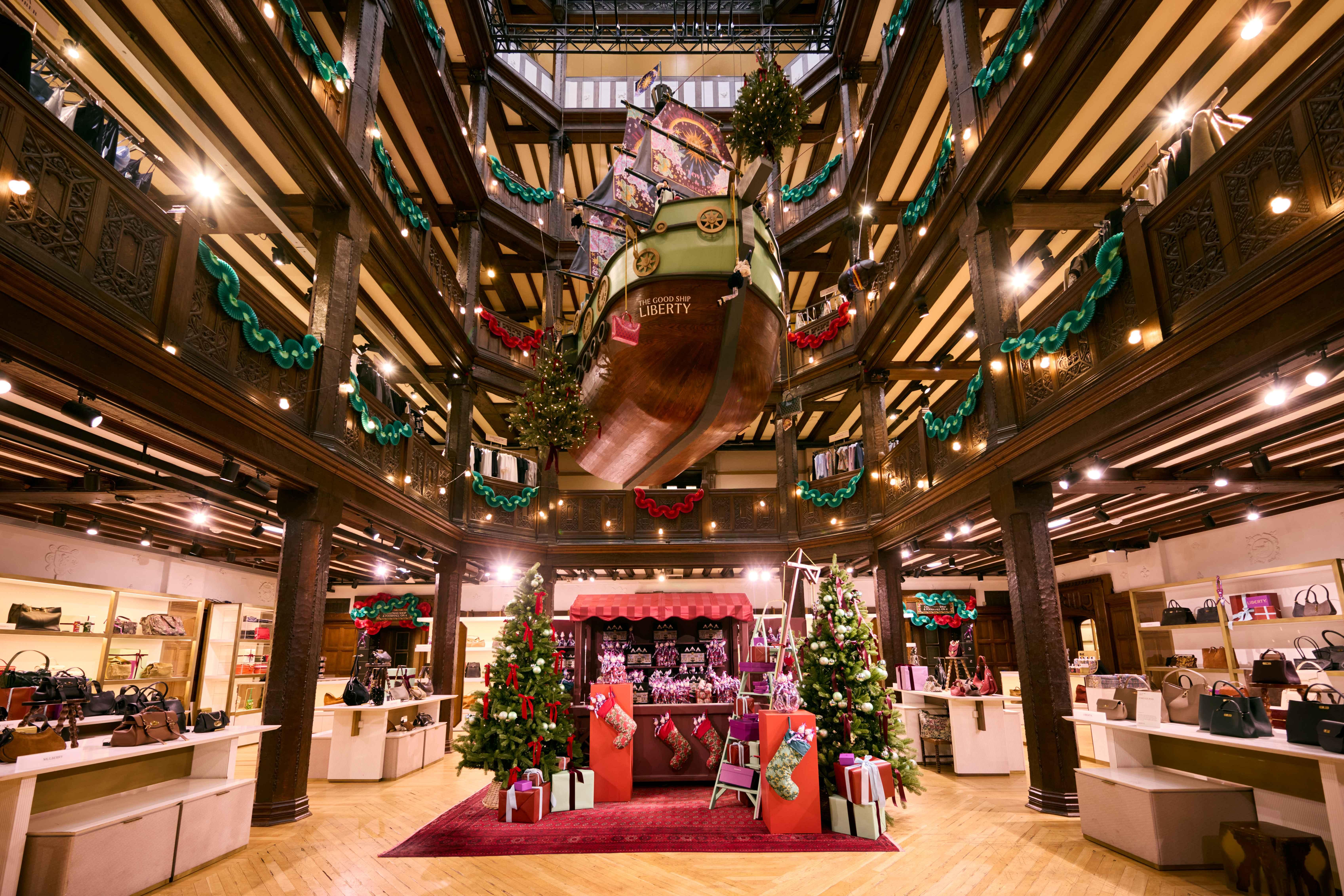 Liberty The Making of Christmas Central Atrium installation - The Good Ship Liberty