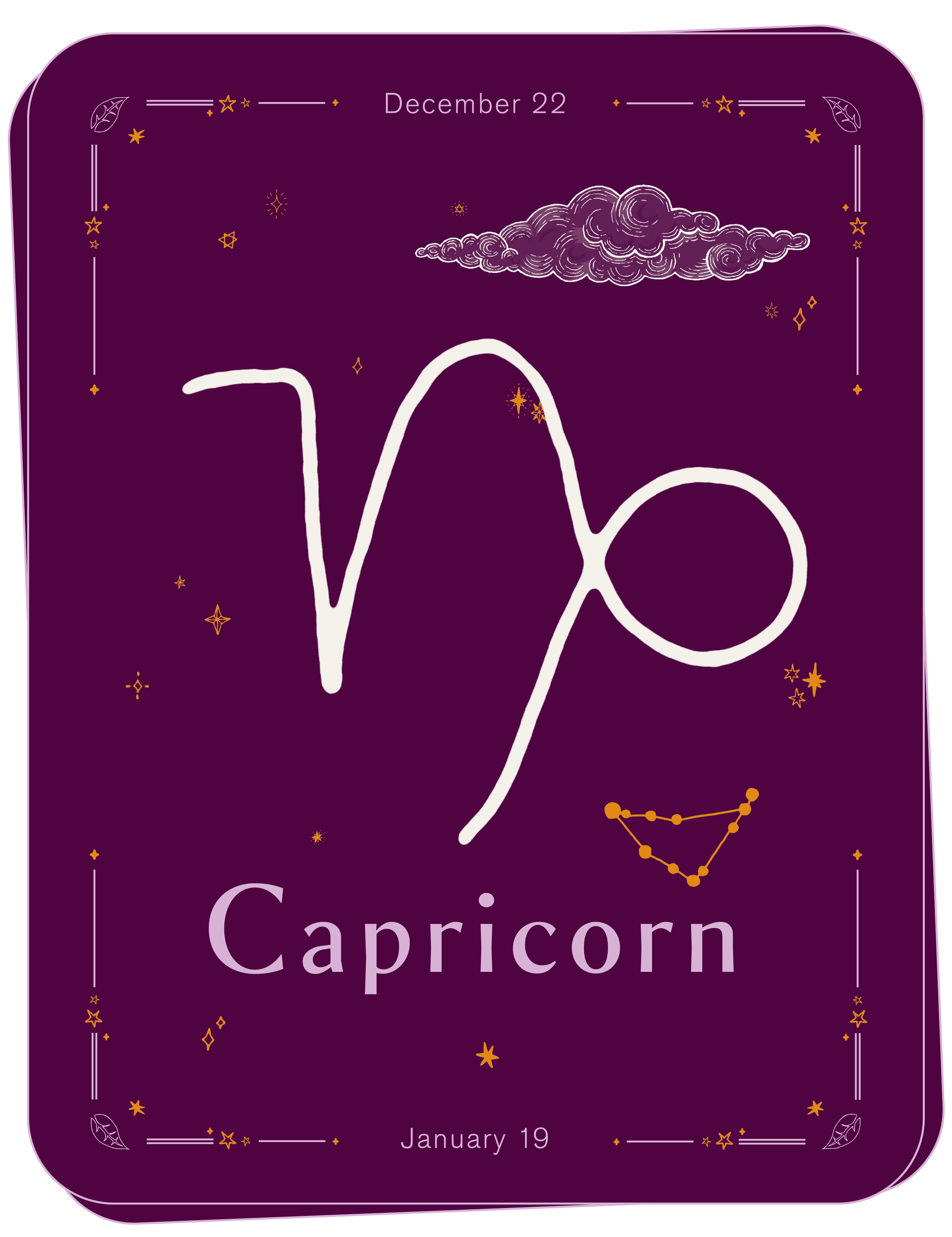 Liberty Cosmic Ordering Capricorn Gift Guide Card