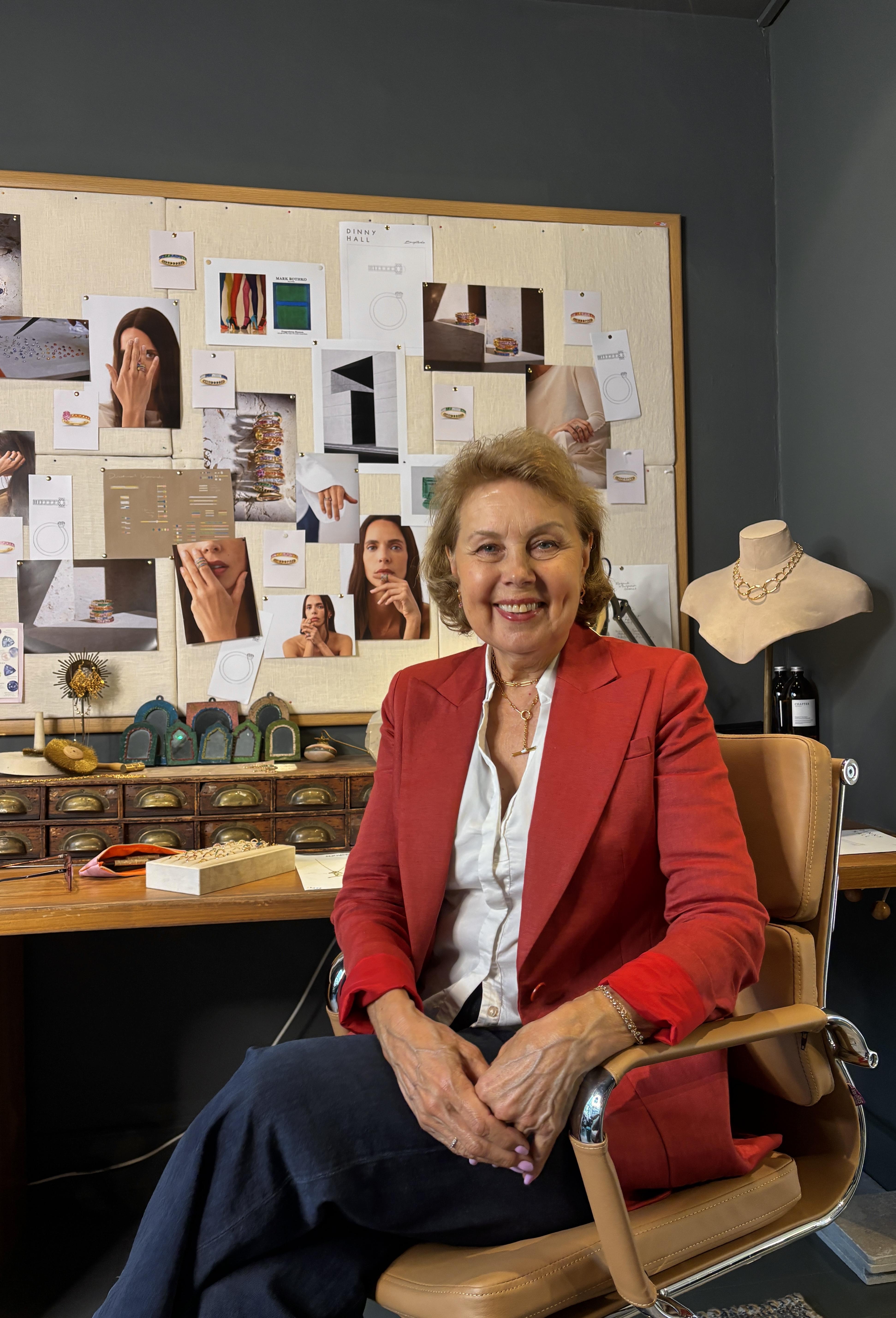 Dinny Hall in her Westbourne Grove store