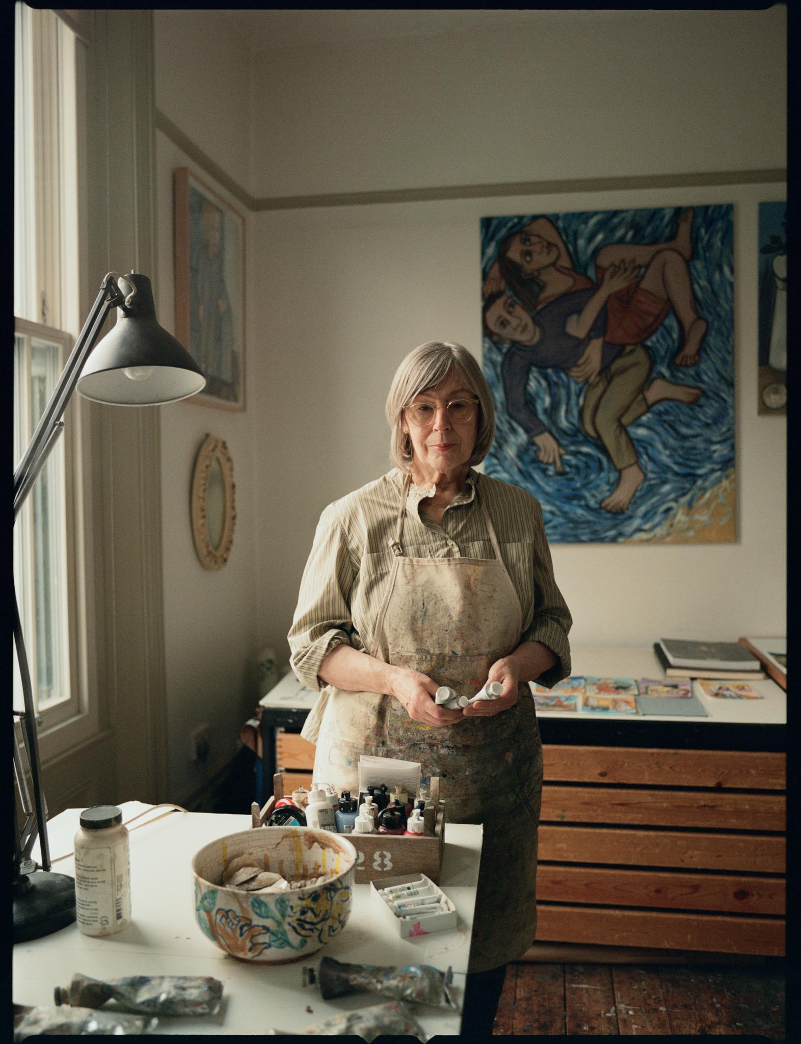 Eileen Cooper in her studio