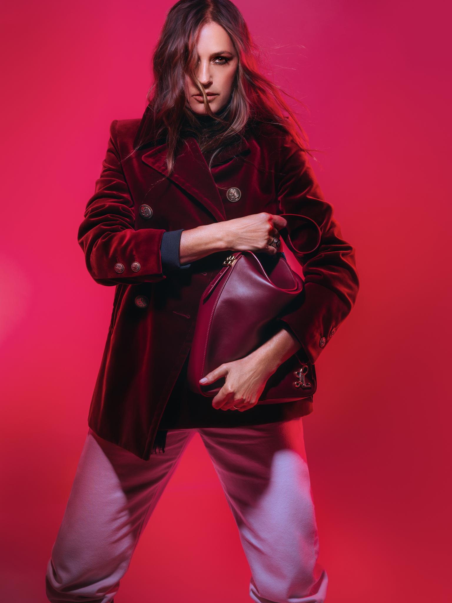 Yasmin Le Bon wears Liberty Hypernova 150 by Frida Giannini