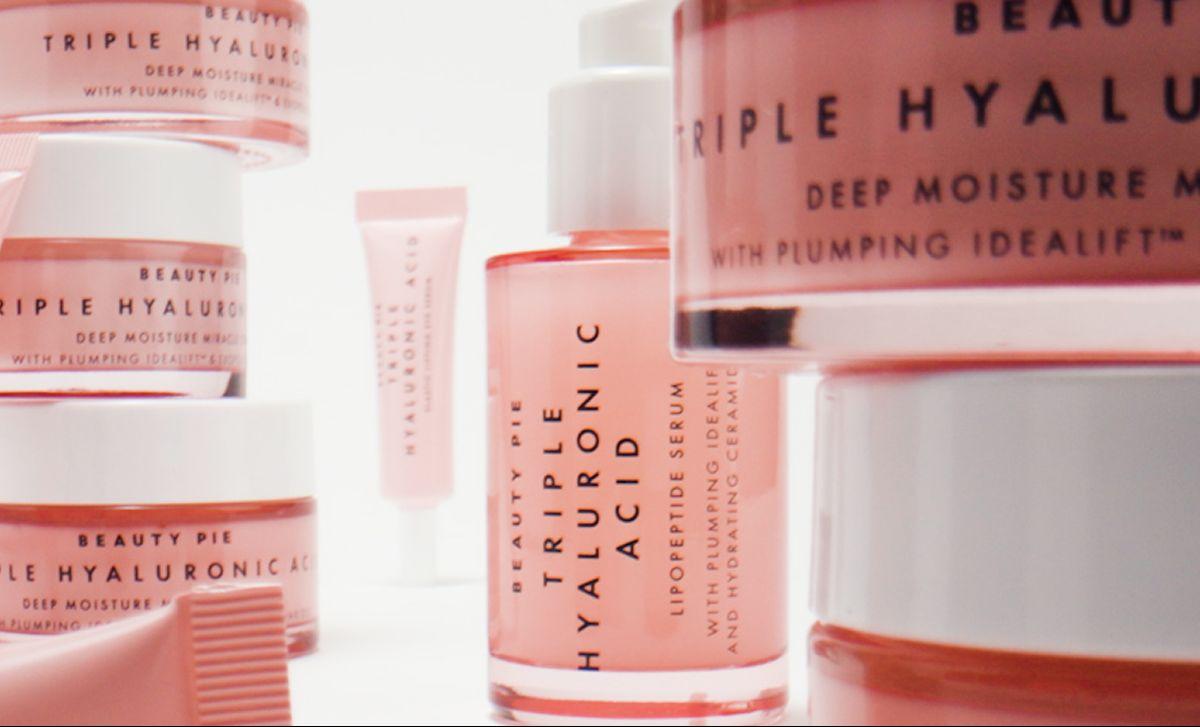 A selection of Beauty Pie products available at Liberty 