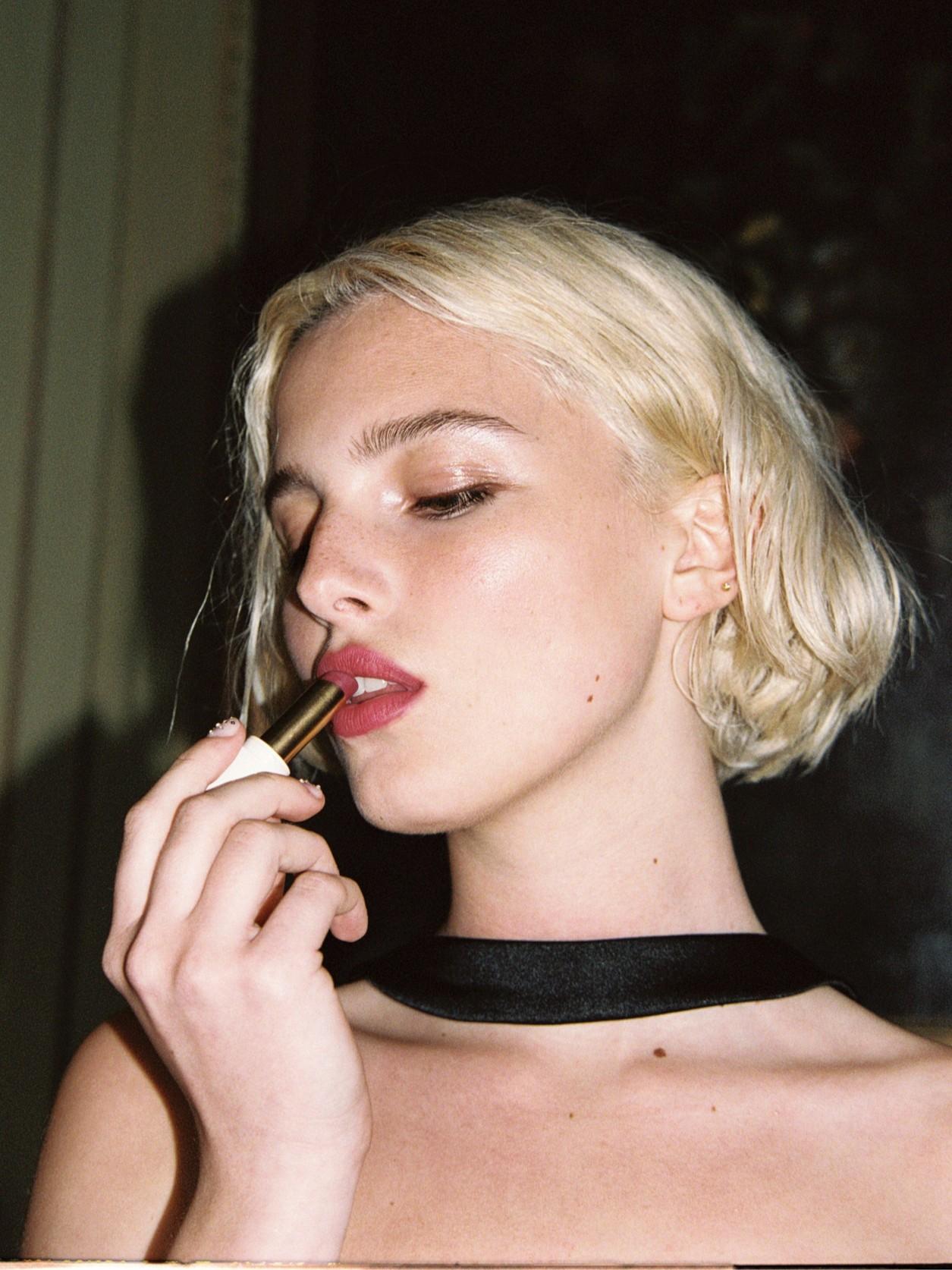 Model with Jones Road Miracle Balm