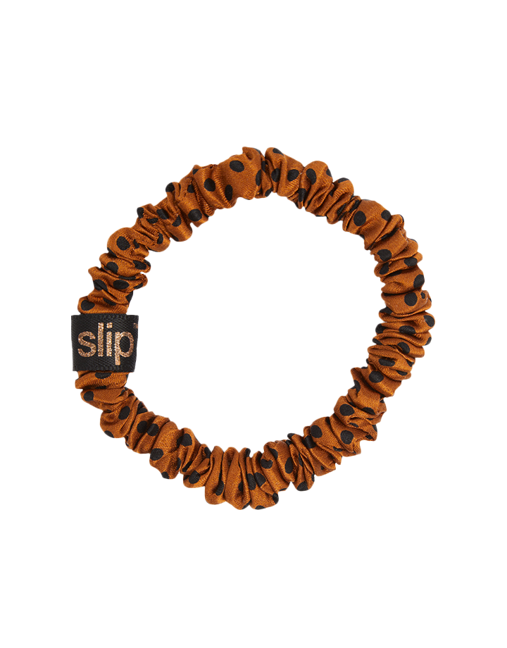 Slip Silk Skinny Scrunchie - Dusk or Bronze Polka Single