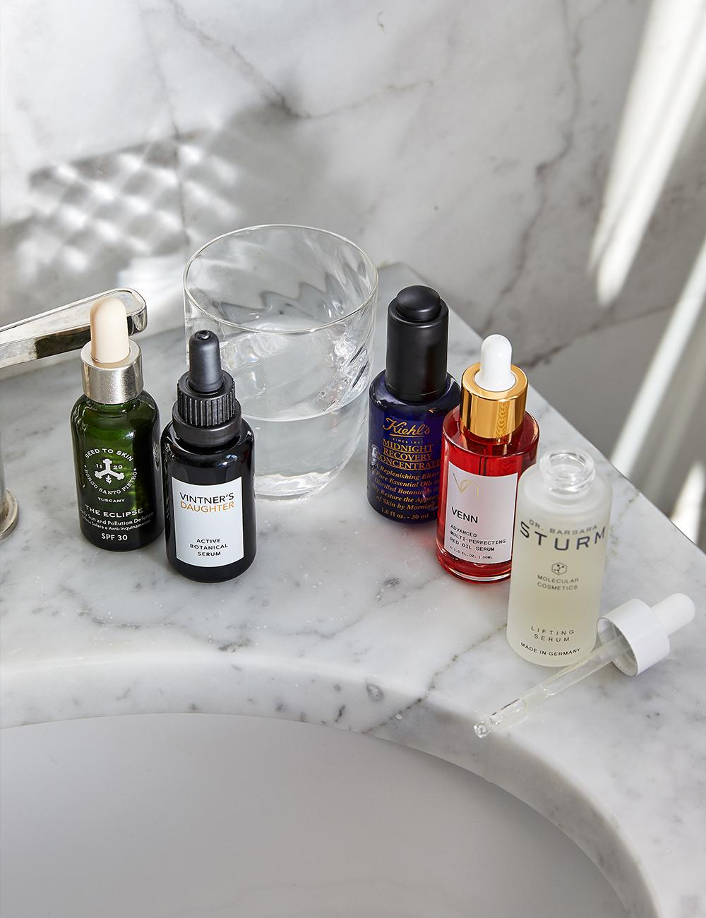 Selection of luxury exfoliation products at Liberty