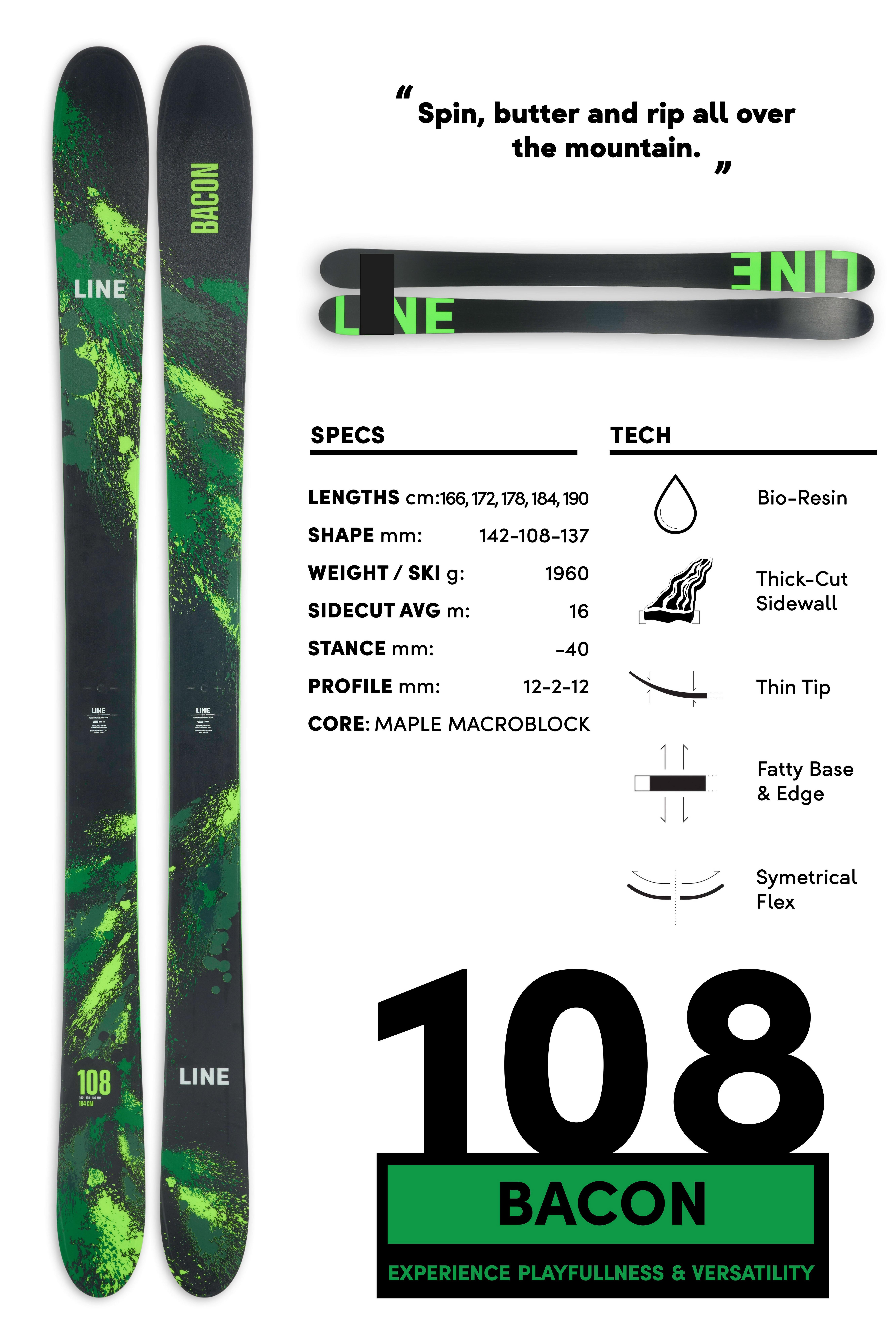 LINE BACON 178㌢グリフォン付（317mm）23-24シーズンモデル LINE