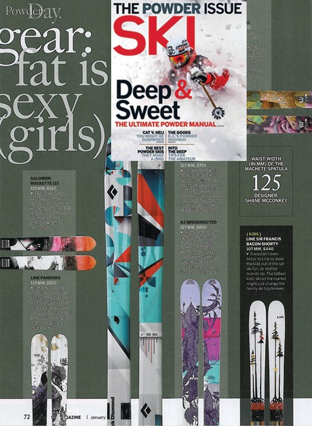 Line inside Powder Issue of Ski Magazine
