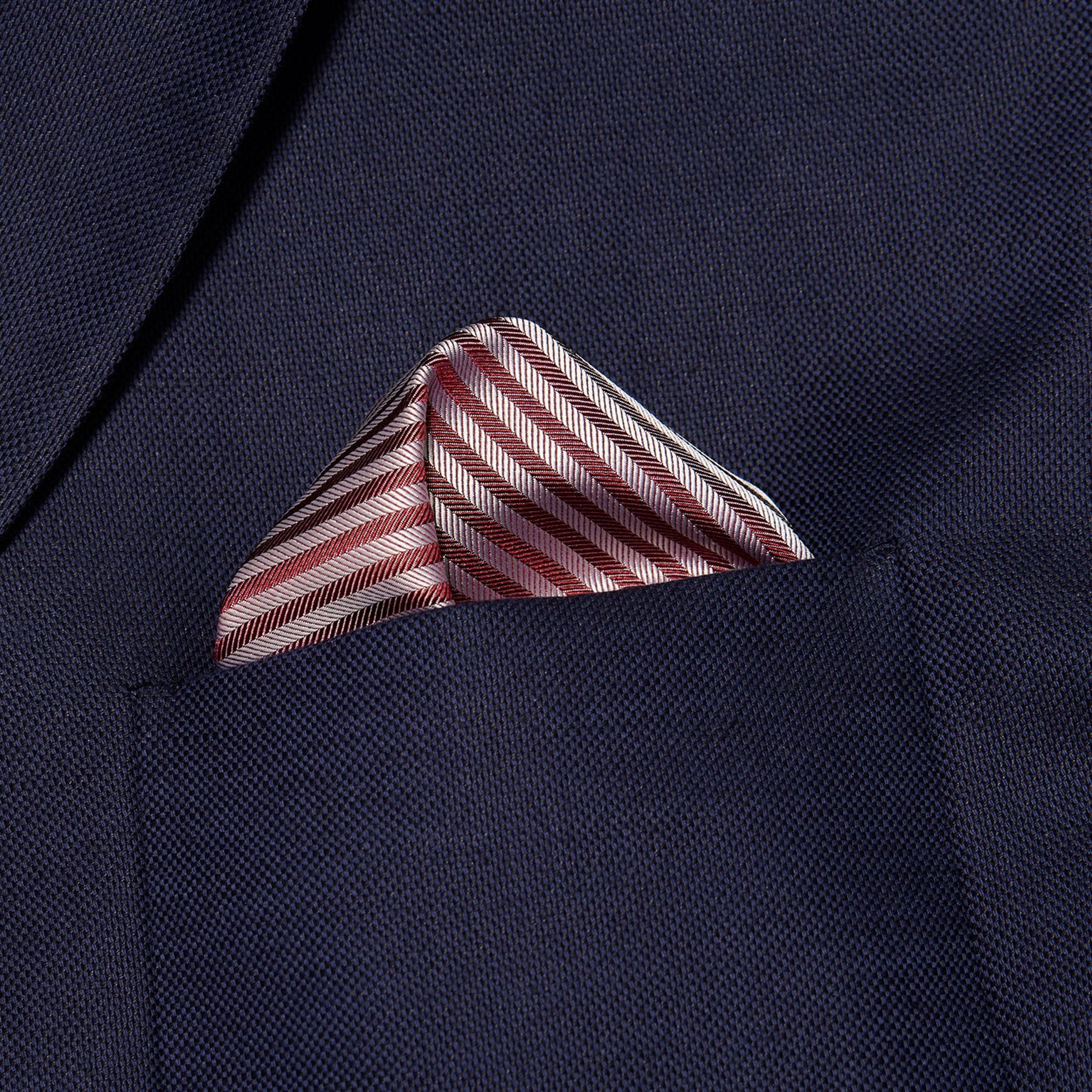 Thomas Pink's Striped Woven Silk Pocket Square