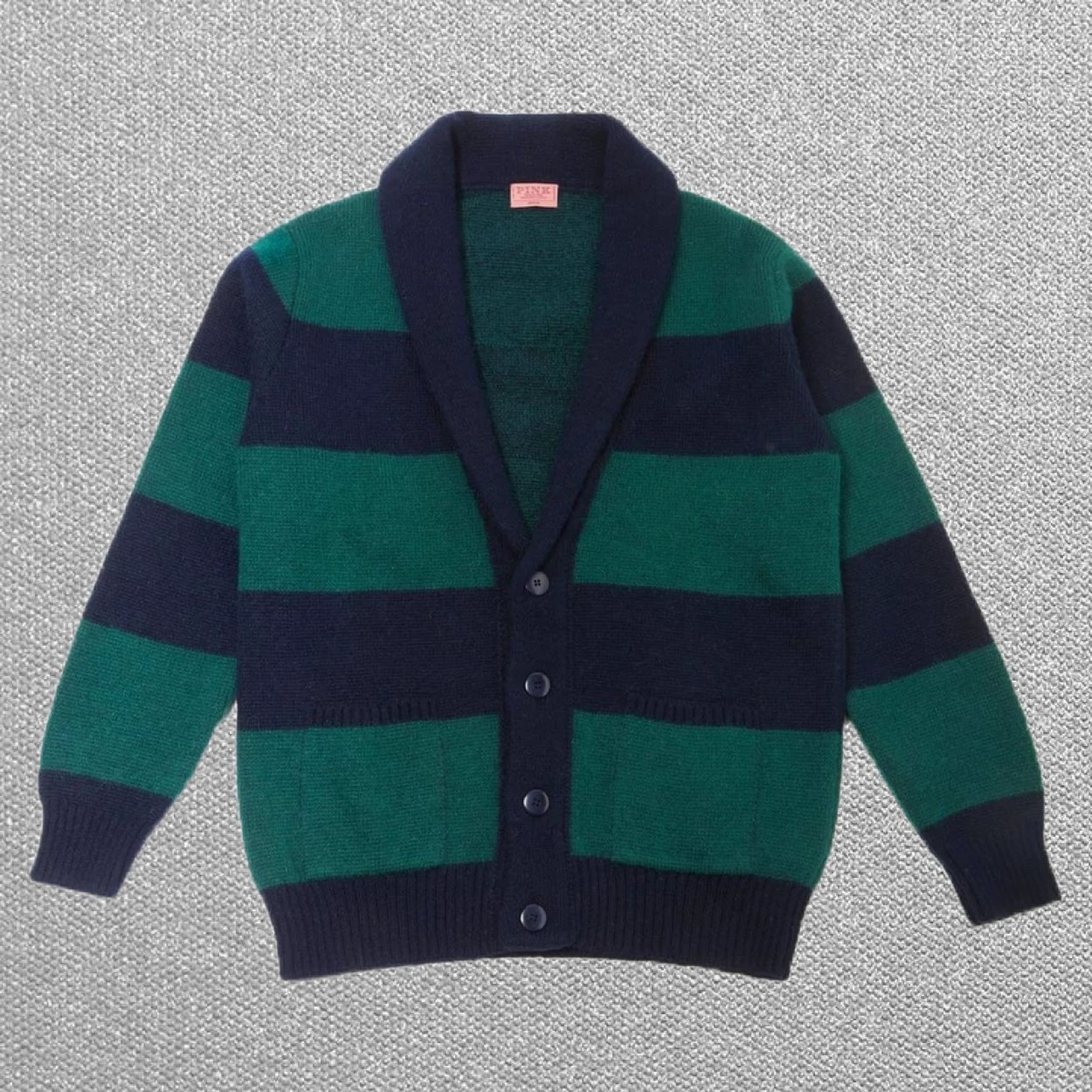 Mohair Green and Navy Knitwear