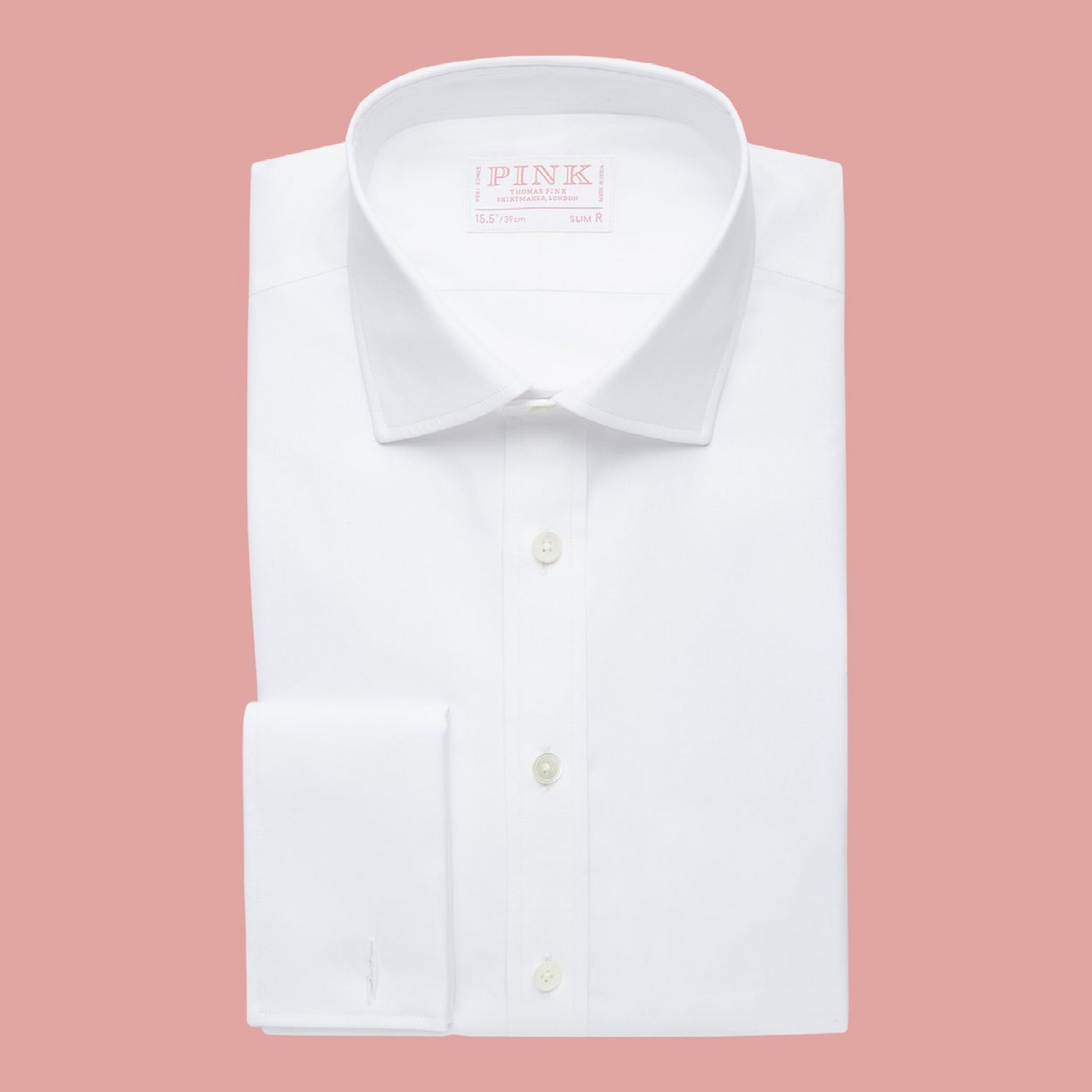 White Thomas Pink Ramses Poplin Shirt