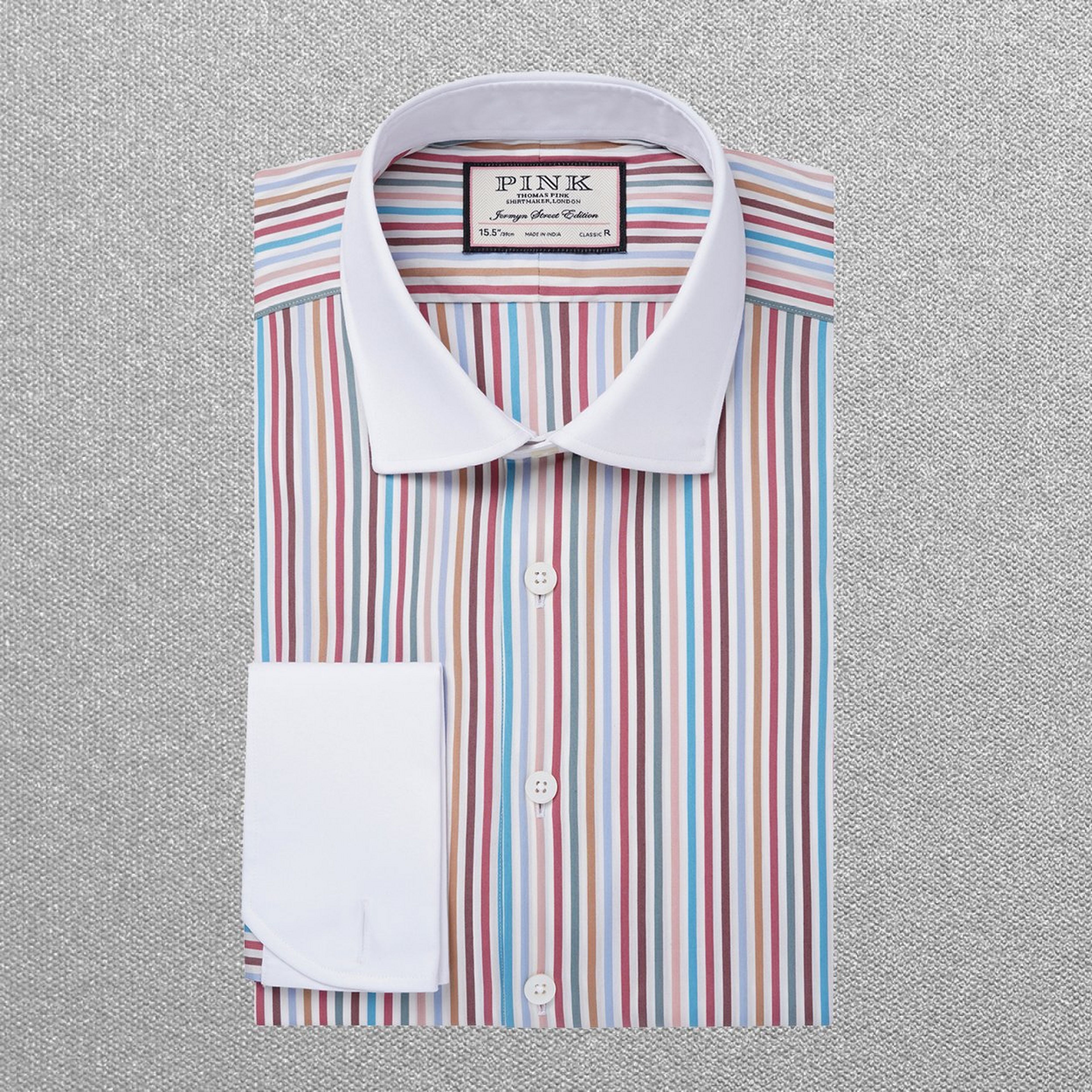 Multicolour Classic Fit Formal Multi Bengal Stripe Shirt