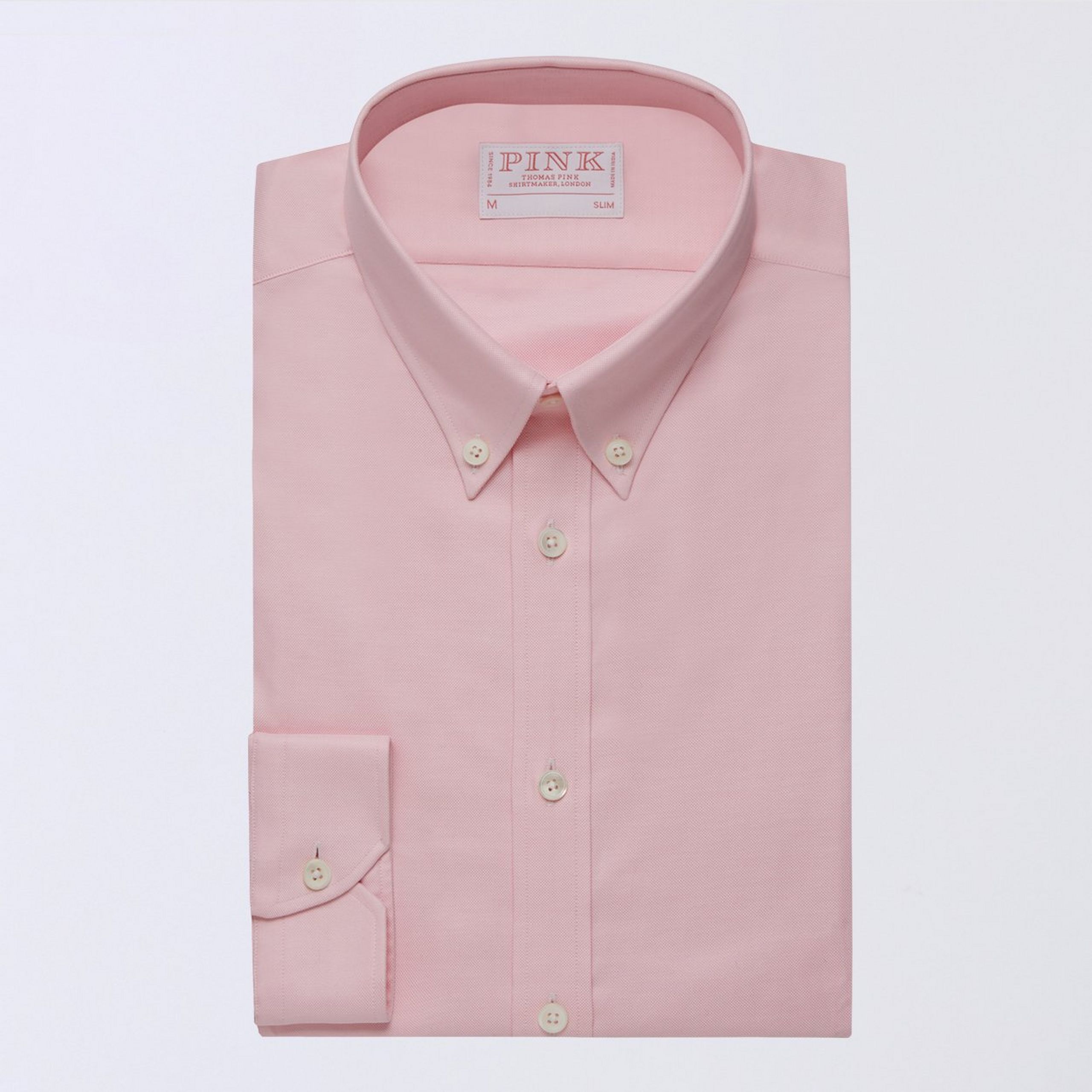 Pale Pink Slim Fit Smart Casual Weekend Oxford Shirt