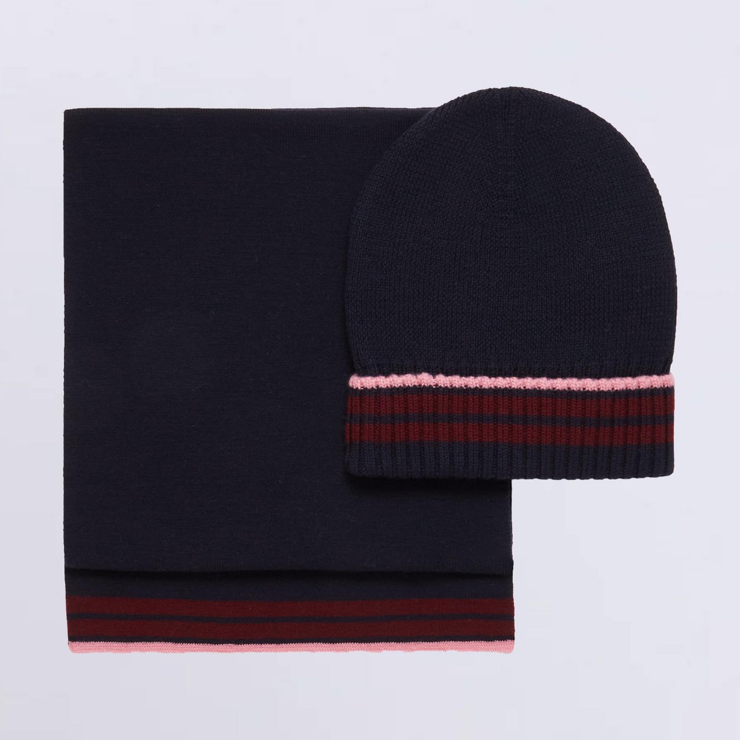 Knitted Merino Wool Hat & Scarf Set