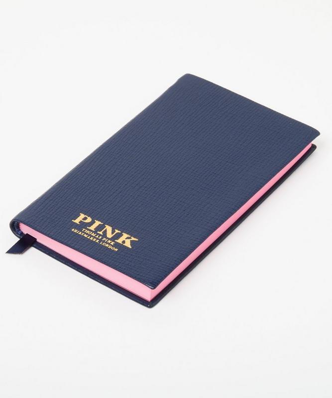 Navy Blue Pocket Size Leather Bound Notebook