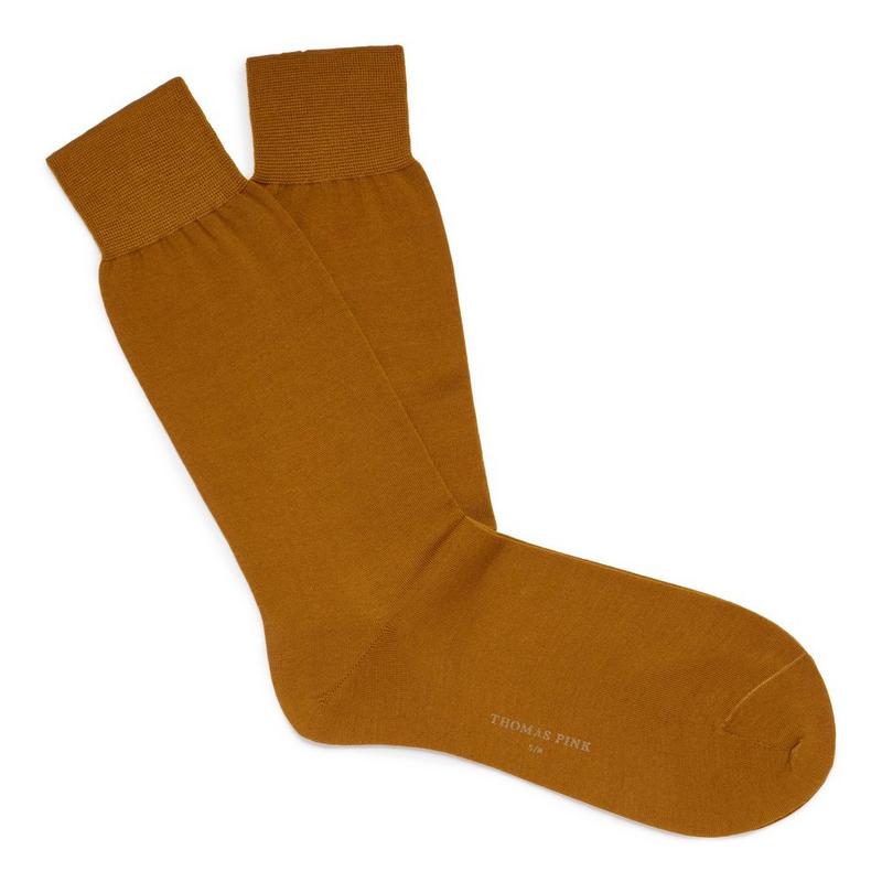 Mustard Yellow Mid Length Fine Merino Wool Socks