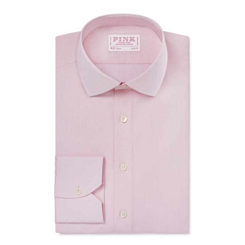 Pale Pink Slim Fit Ramses Poplin Dress Shirt