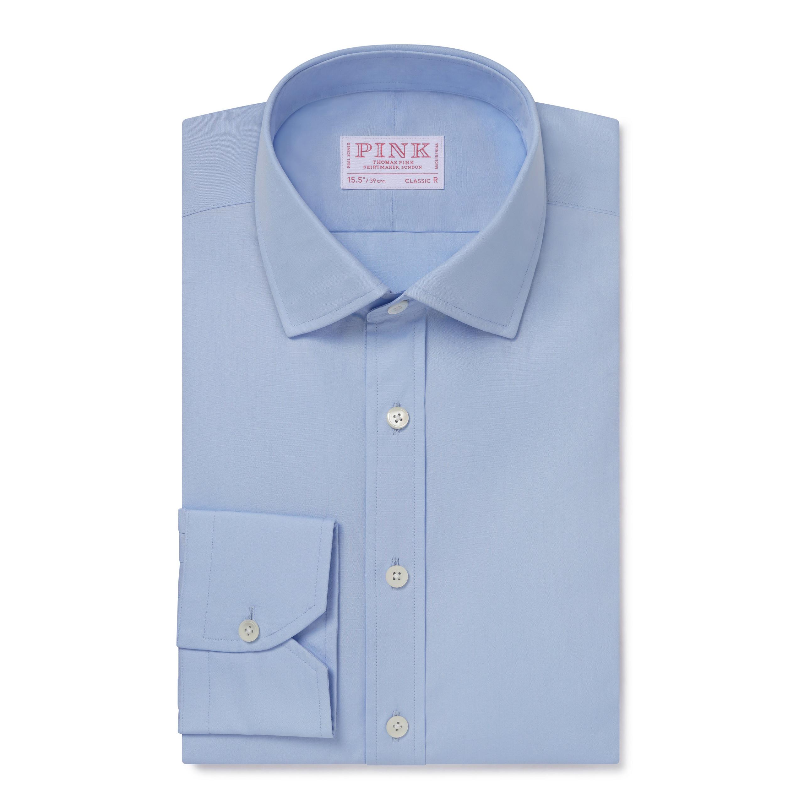 Pale Blue Classic Fit Formal Ramses Poplin Shirt