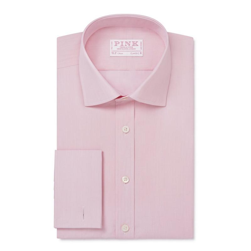 Pink Classic Fit End on End Dress Shirt