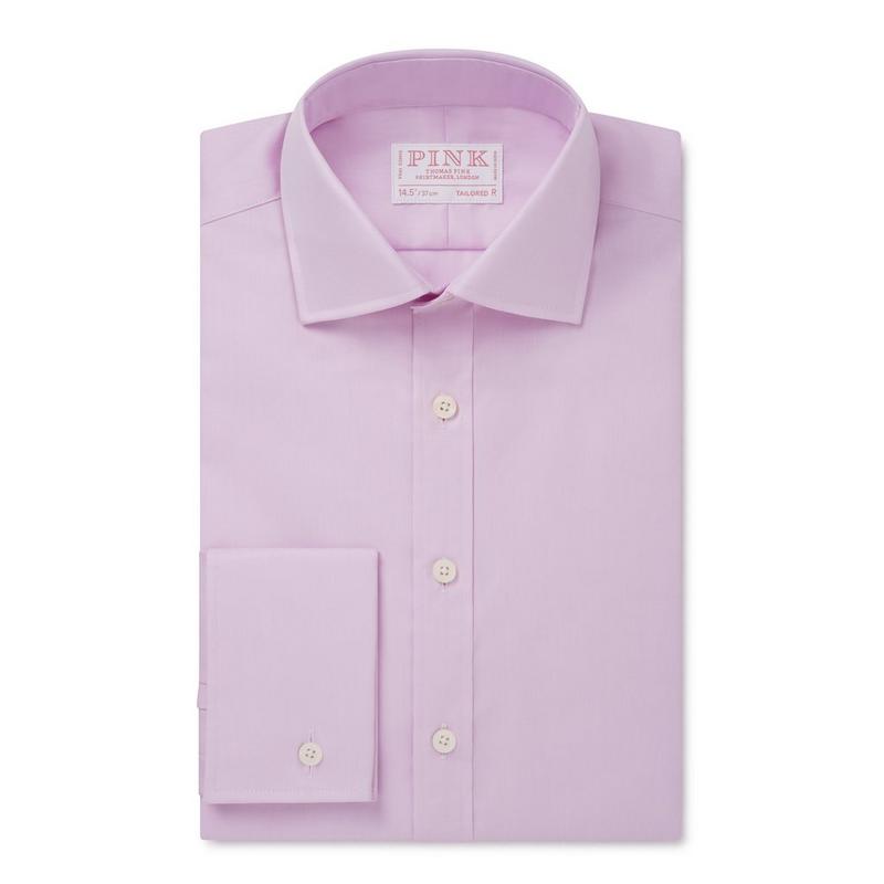 Pink Tailored Fit Journey Twill Dress Shirt