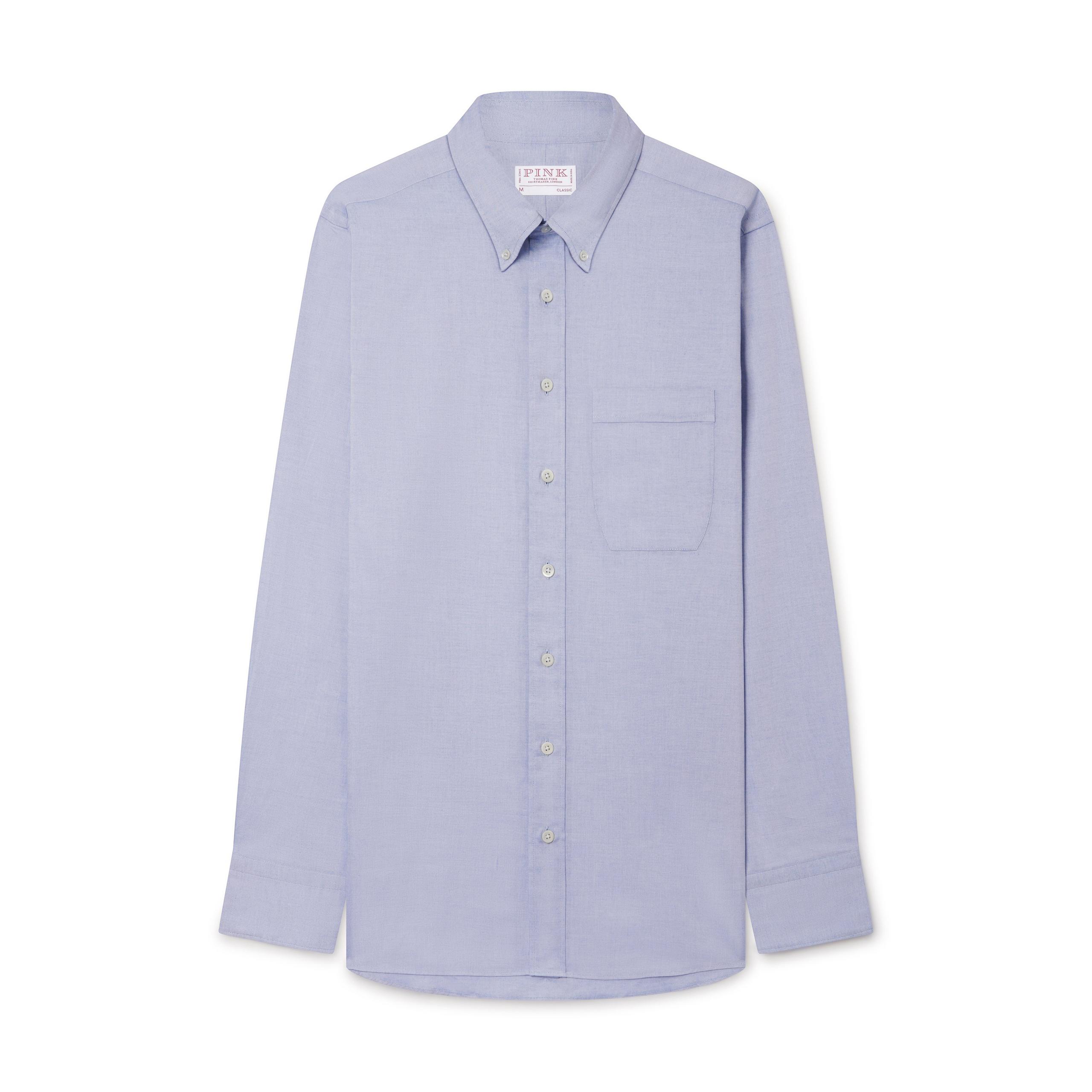 Pale Blue Classic Fit Smart Casual Fine Oxford Shirt