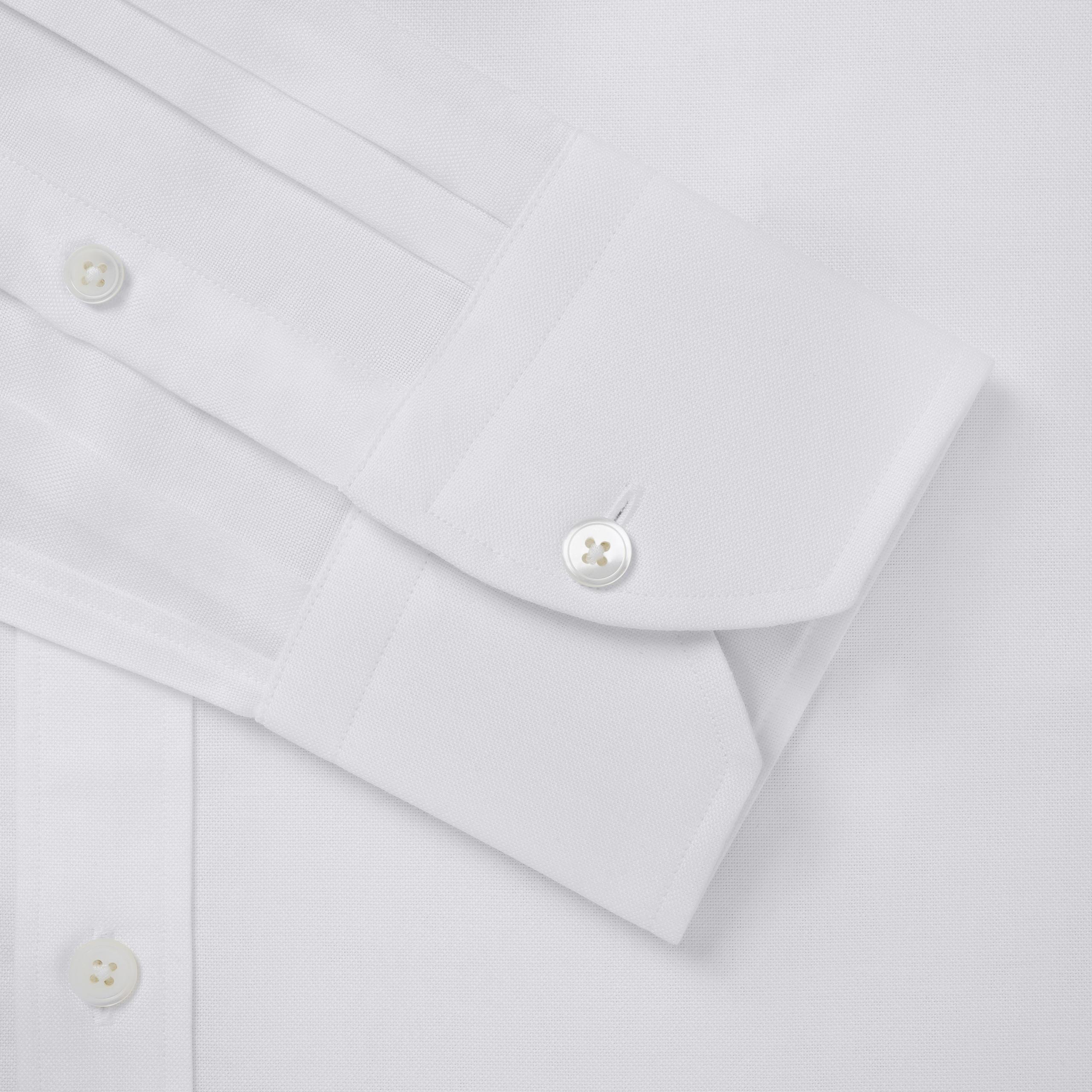White Classic Fit Formal Cotton Oxford Shirt