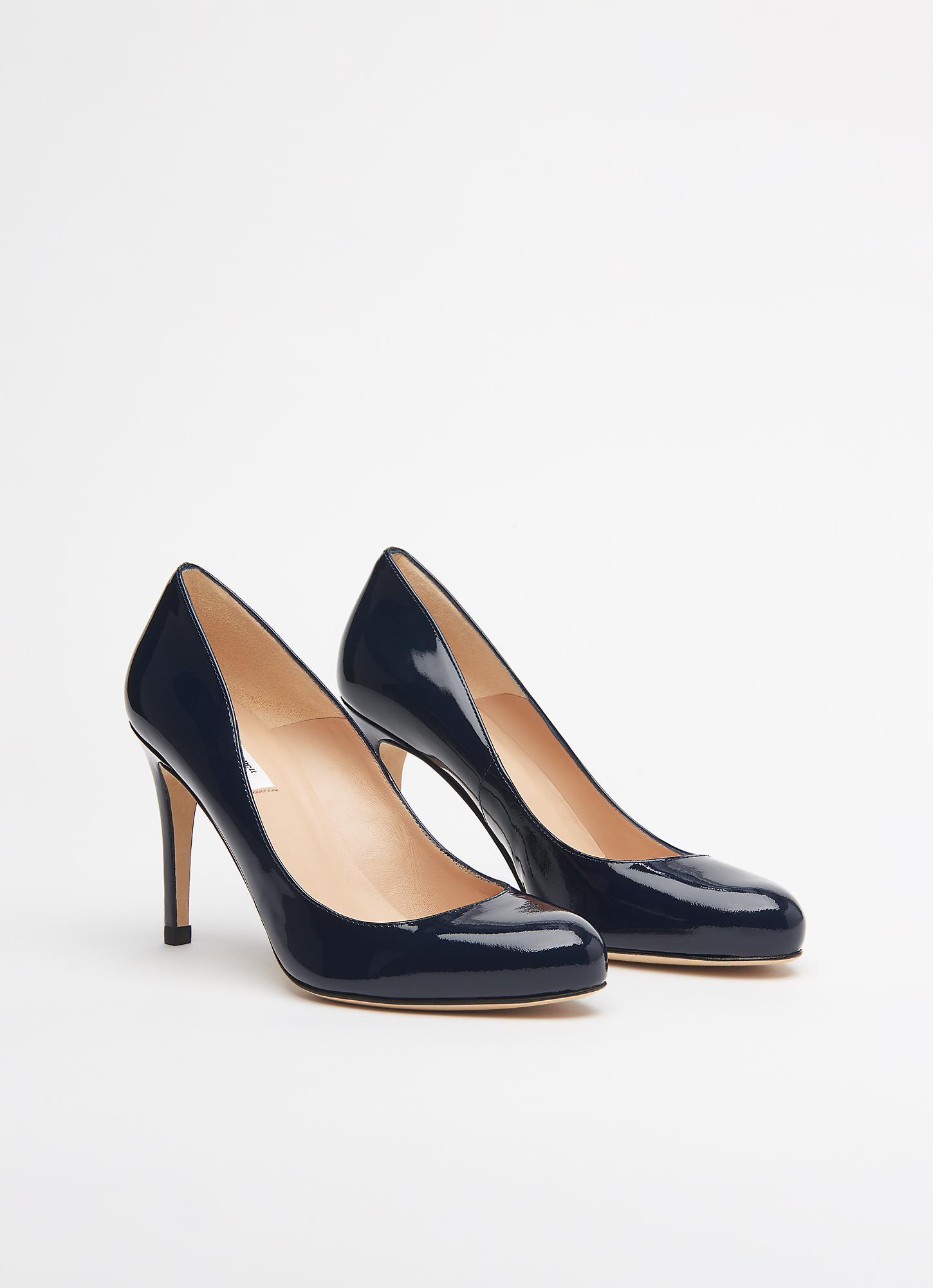 Stila Navy Patent Leather Courts Shoes