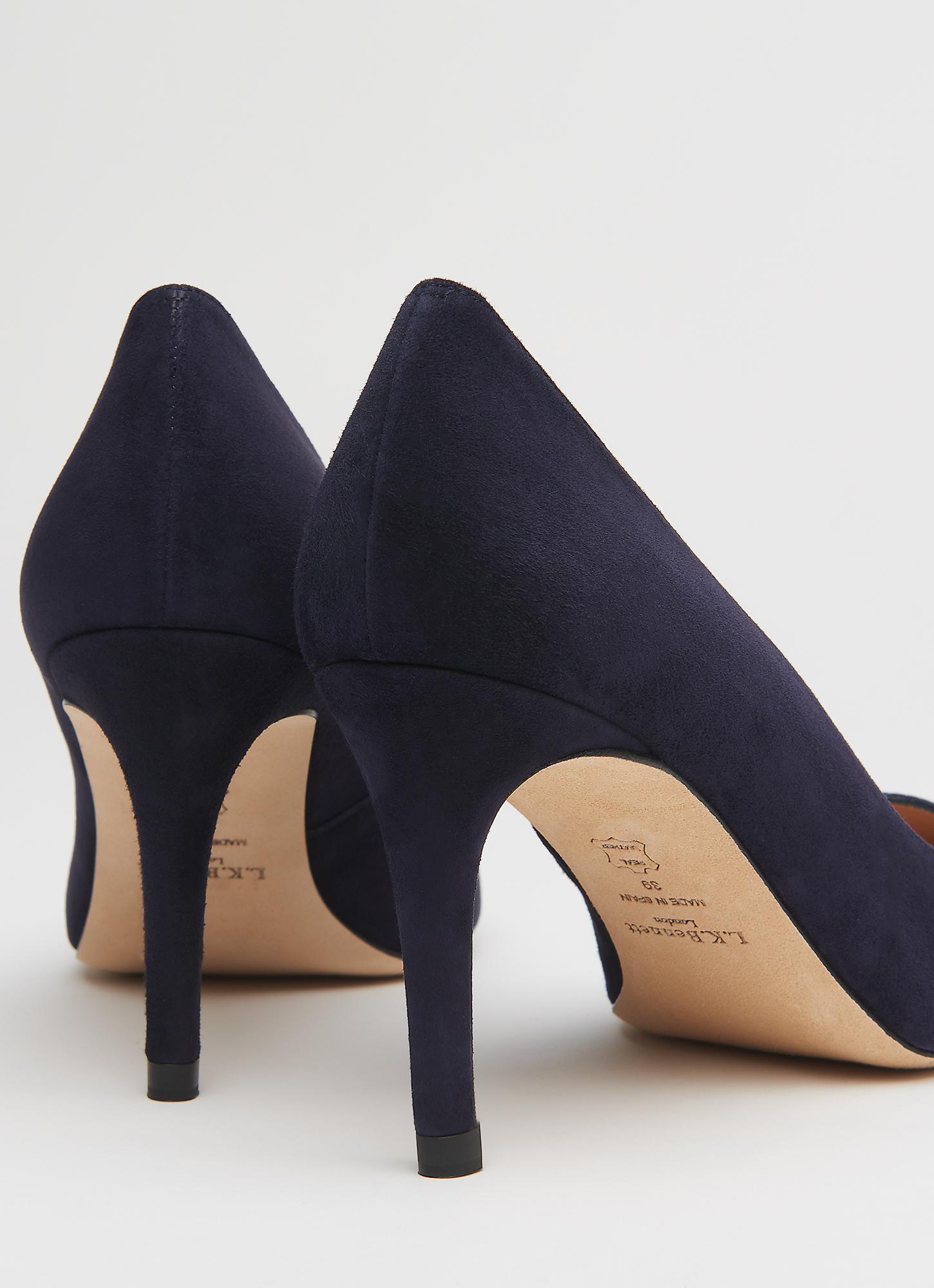 navy suede courts