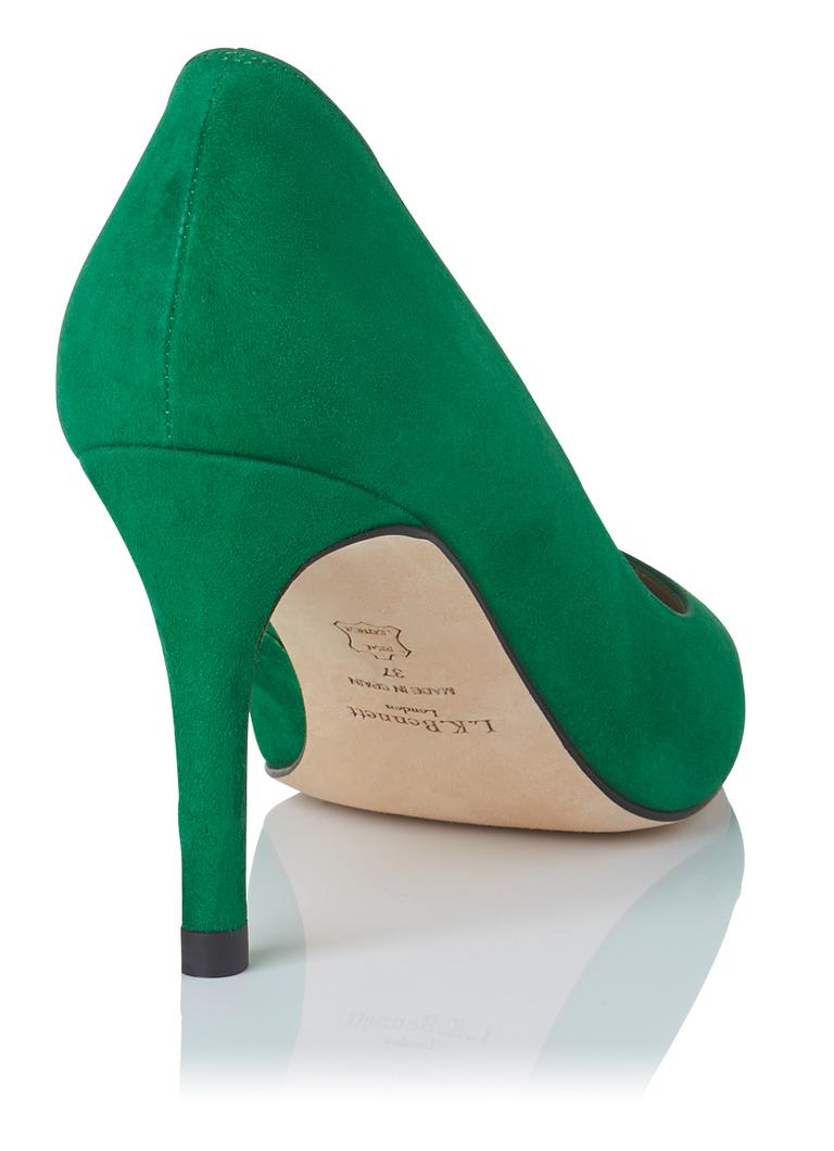 Floret Green Suede Pointed Toe Courts Shoes LK Bennett