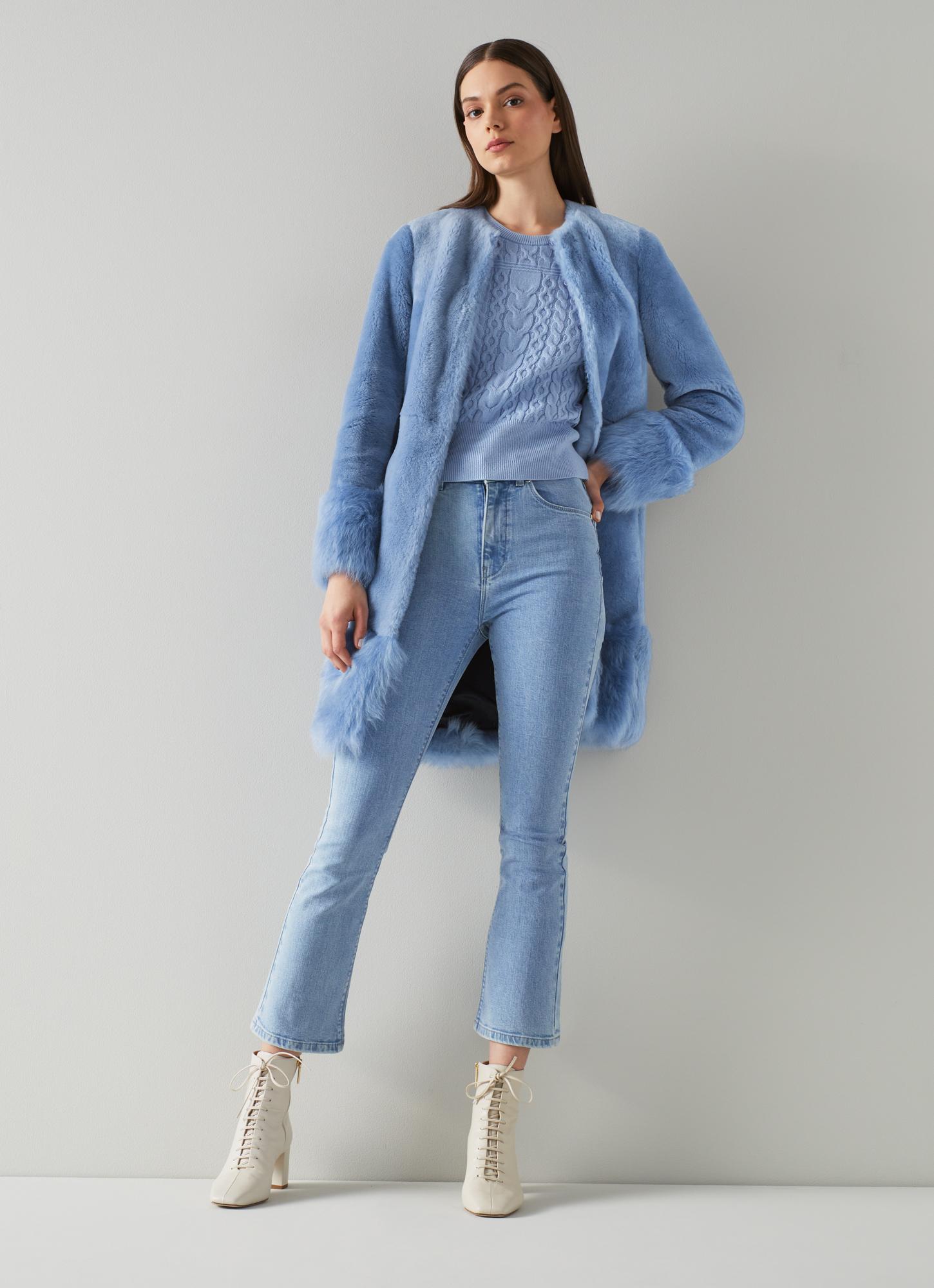 lk bennett shearling coat