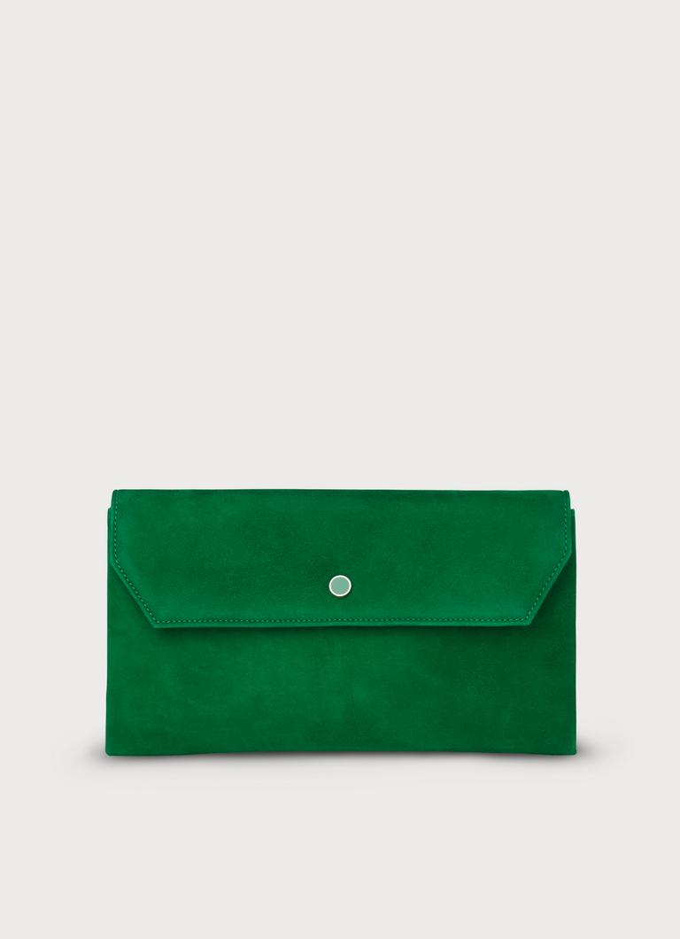 Green suede deals clutch