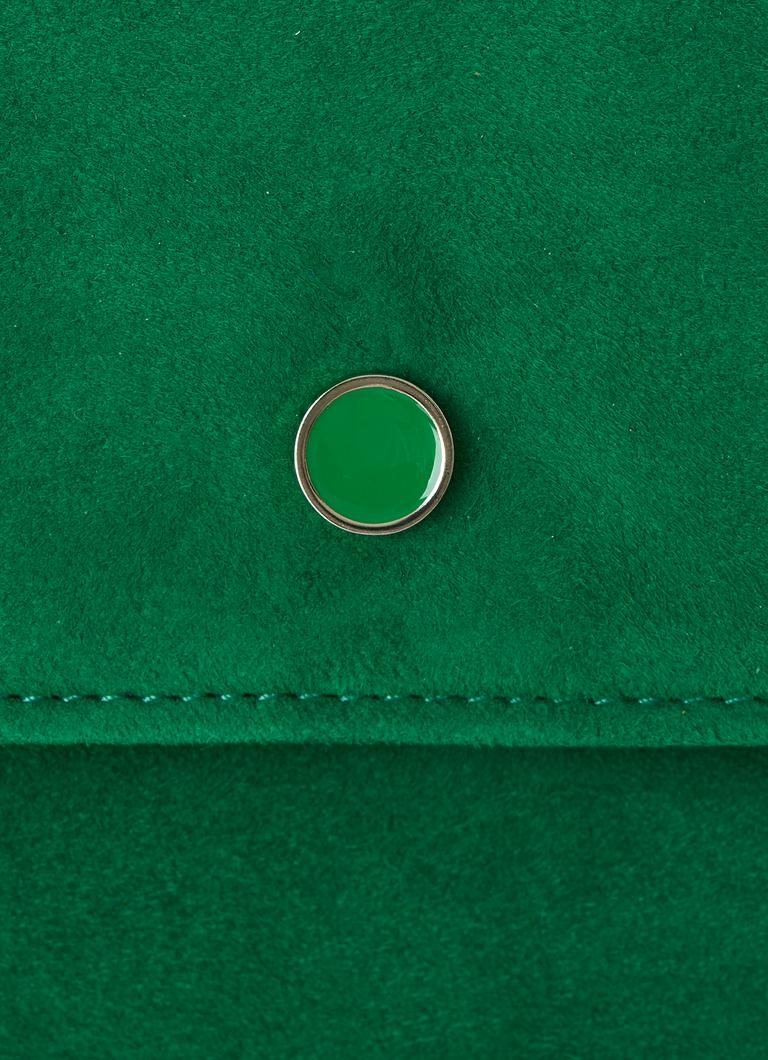 Dora Green Suede Clutch Bag Handbags L.K.Bennett