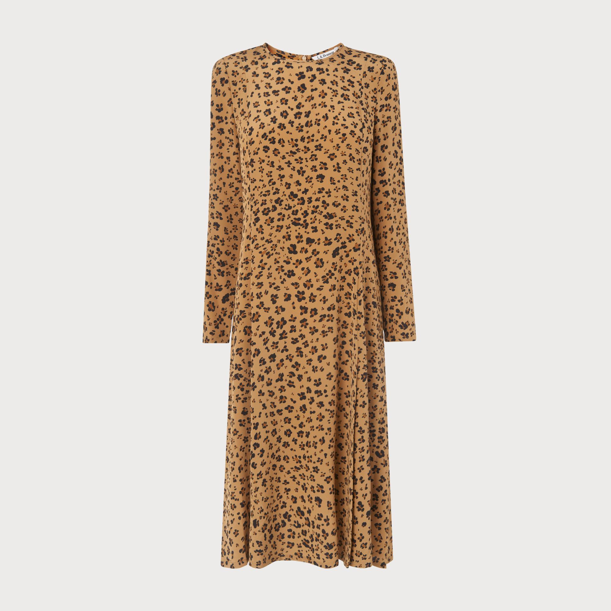 lk bennett animal print dress