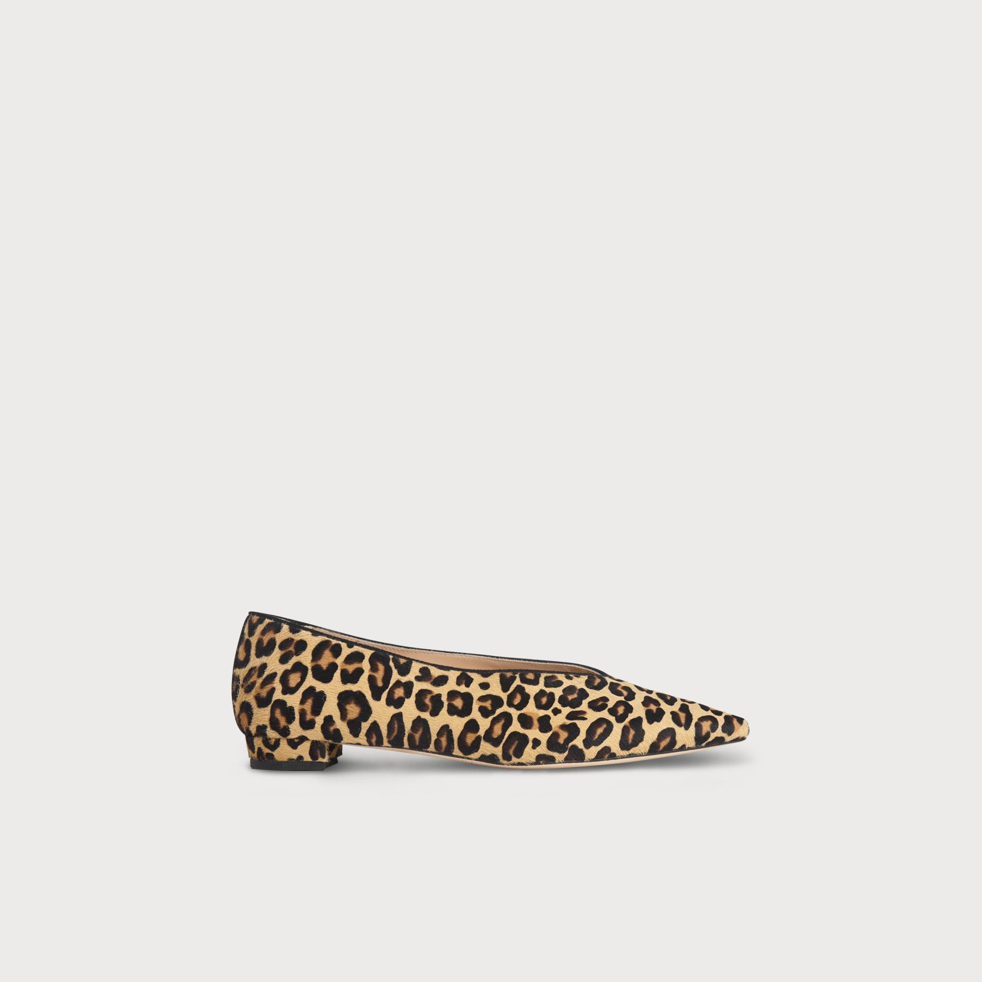 calf hair leopard loafers