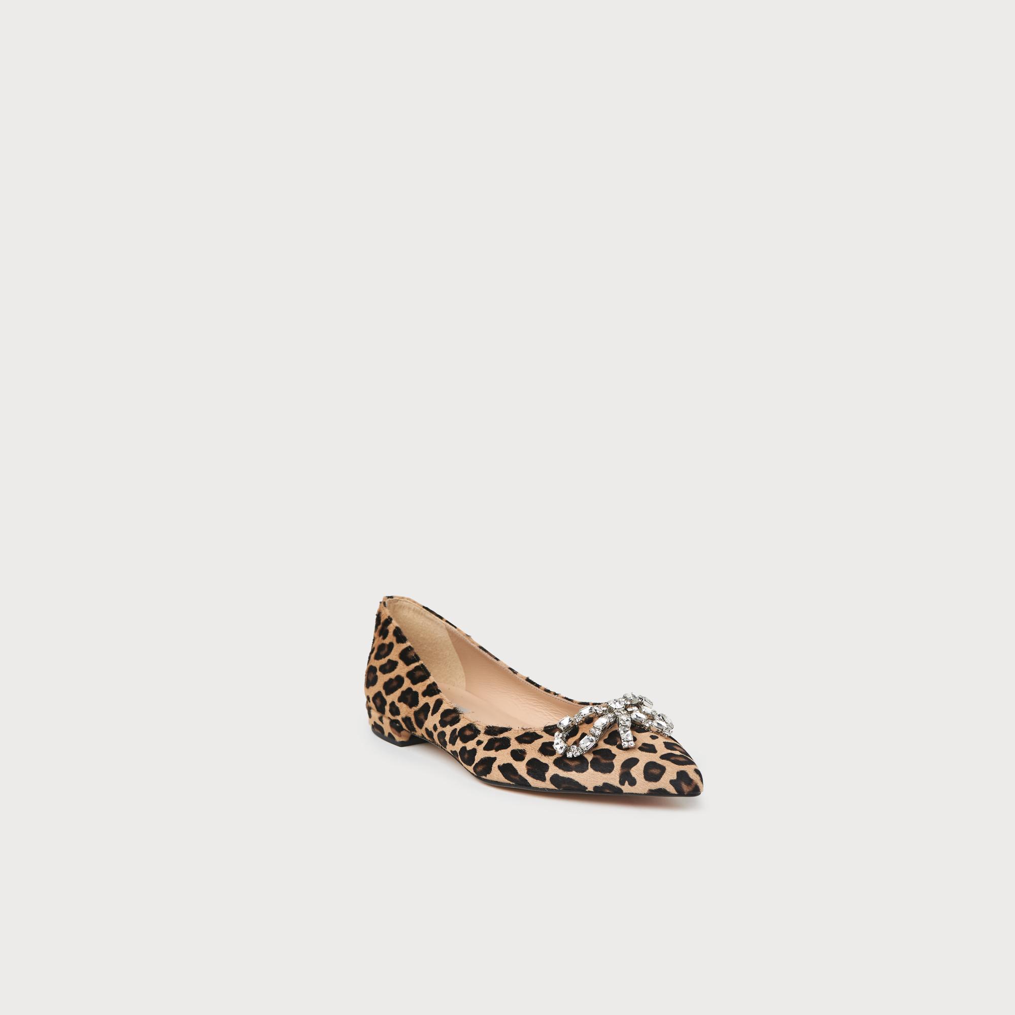 leopard print pointed toe flats