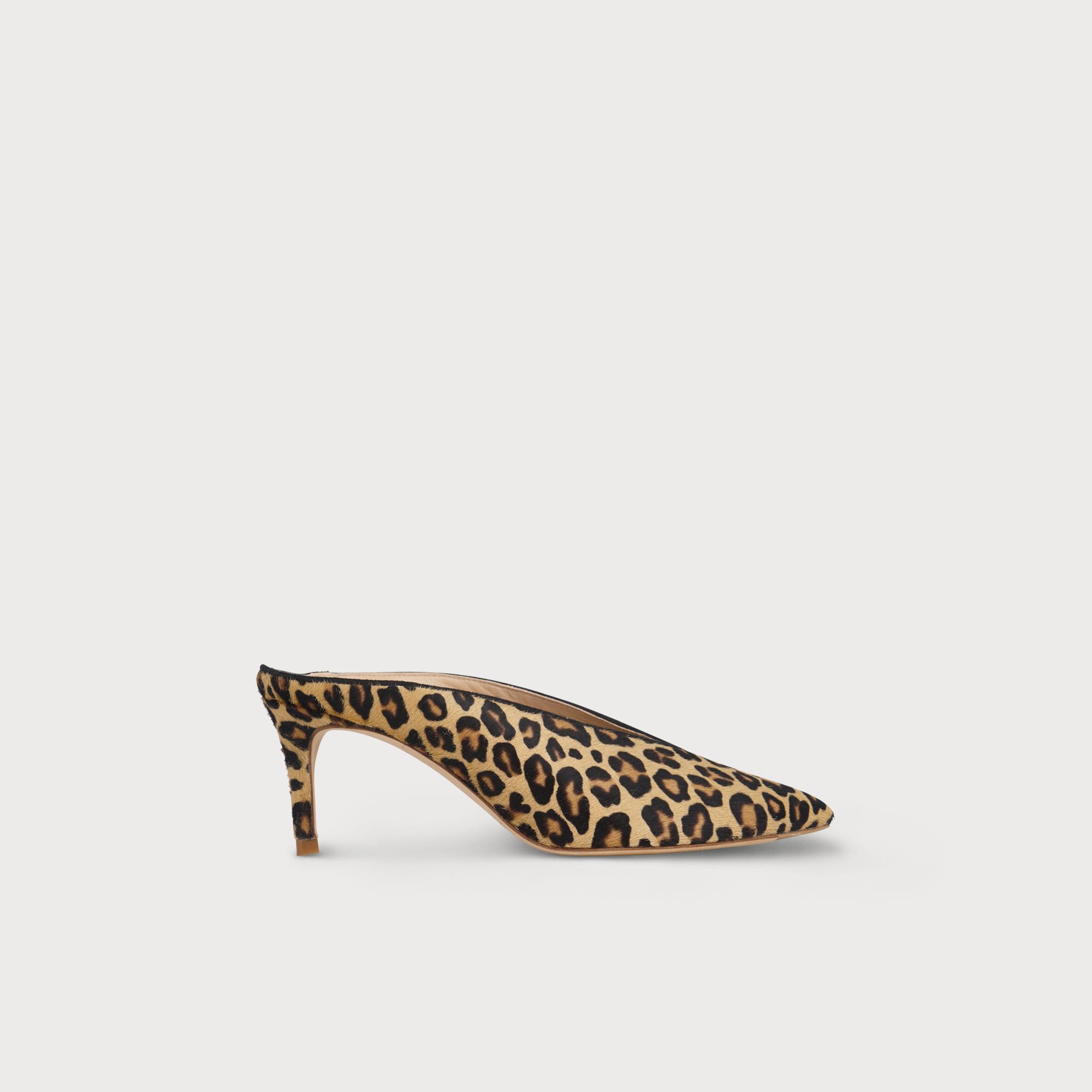 leopard print mules heels