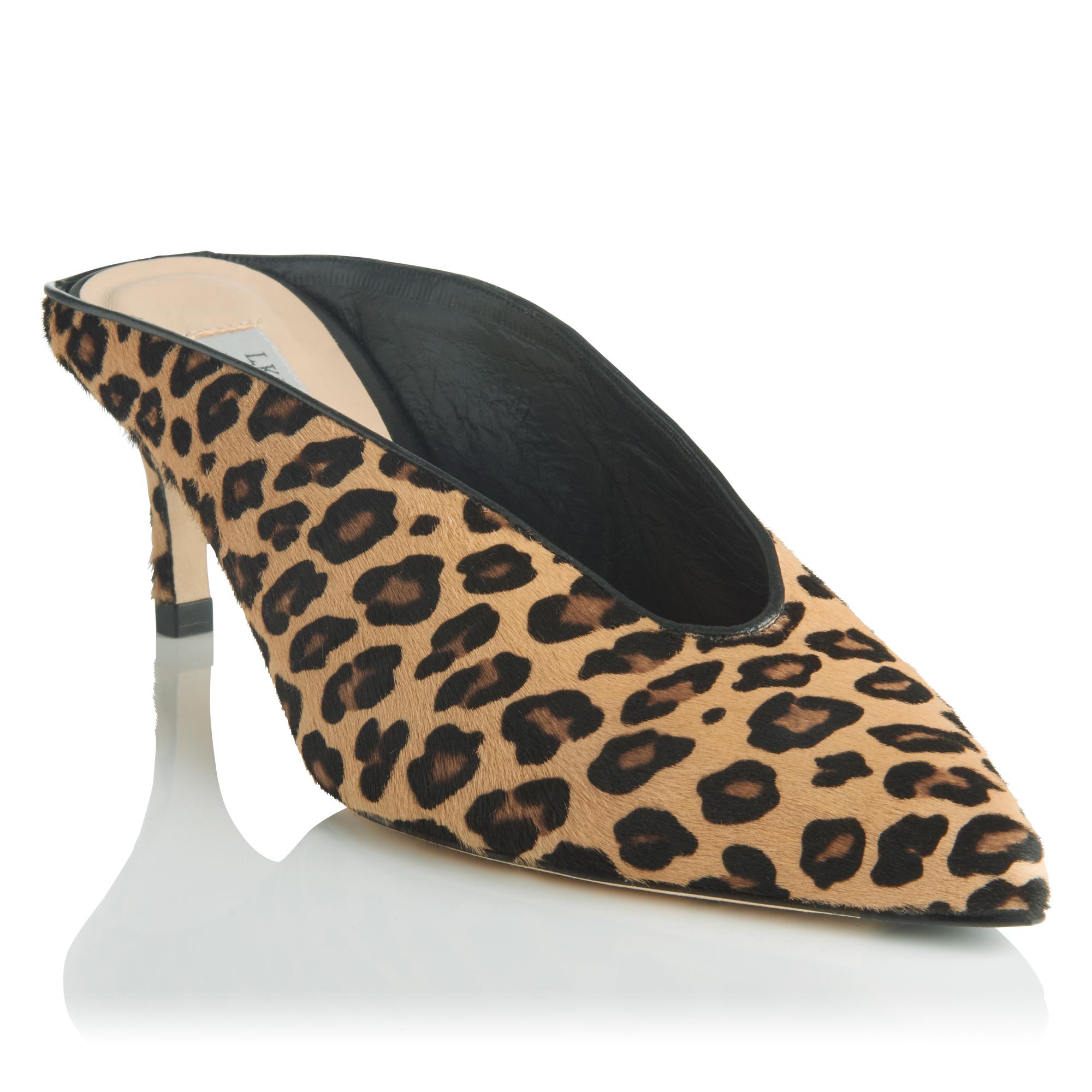 leopard mules with bow