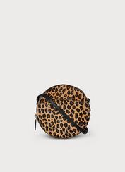 Luna Leopard Print Calf Hair Shoulder Bag