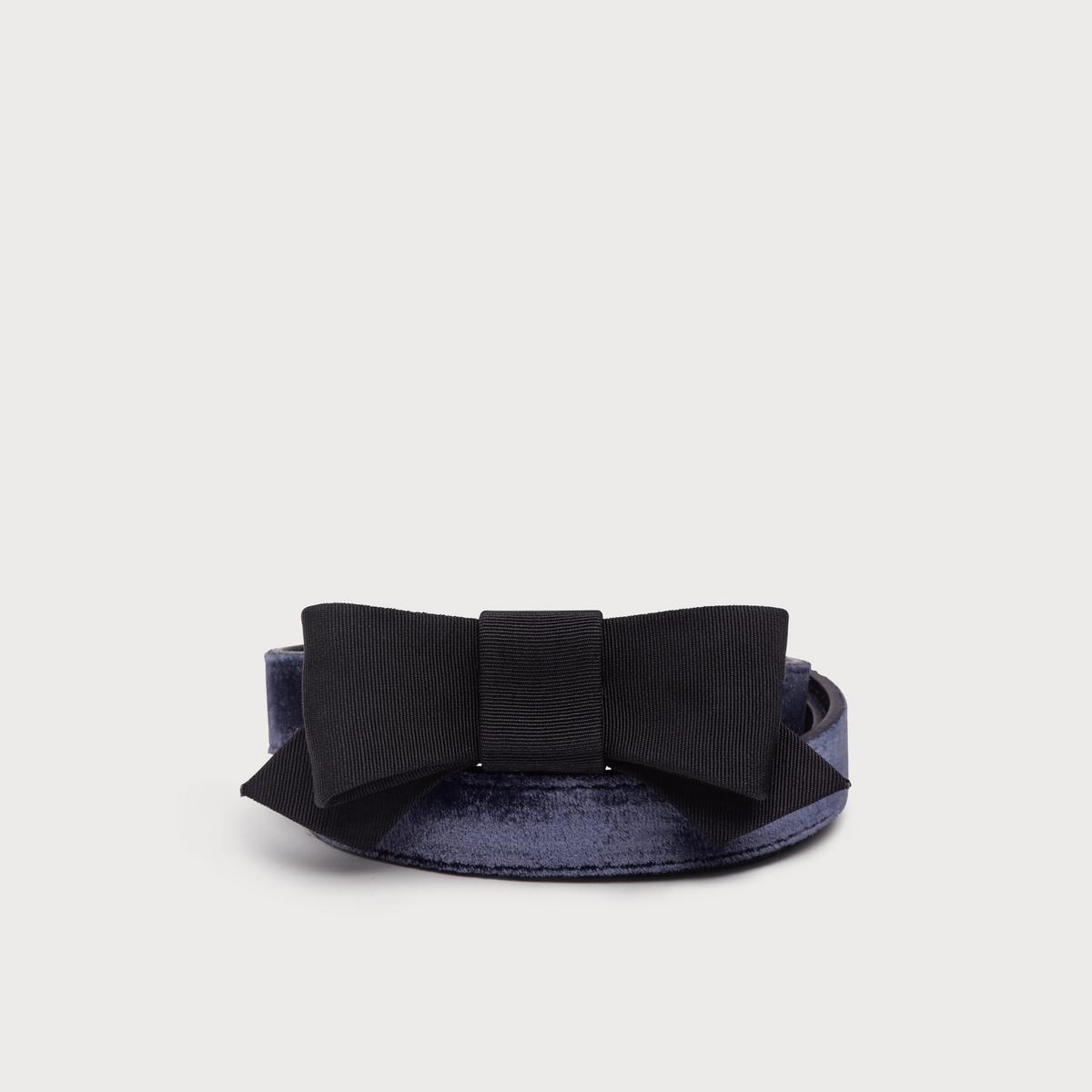Zahara Blue Black Velvet Belt | Accessories | L.K.Bennett display picture 2