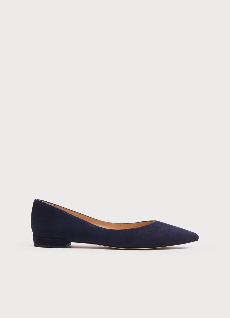 Suede pointed flats discount