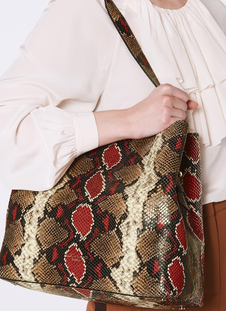 Snake print cheap tote bag