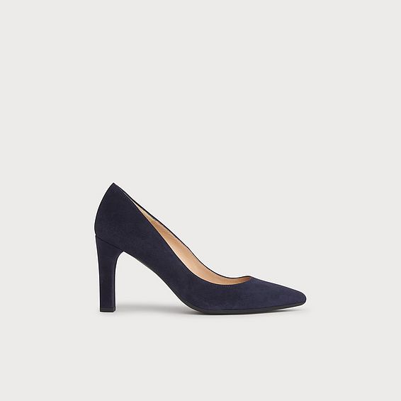 Tess Navy Suede Courts Navy Blue, Navy Blue
