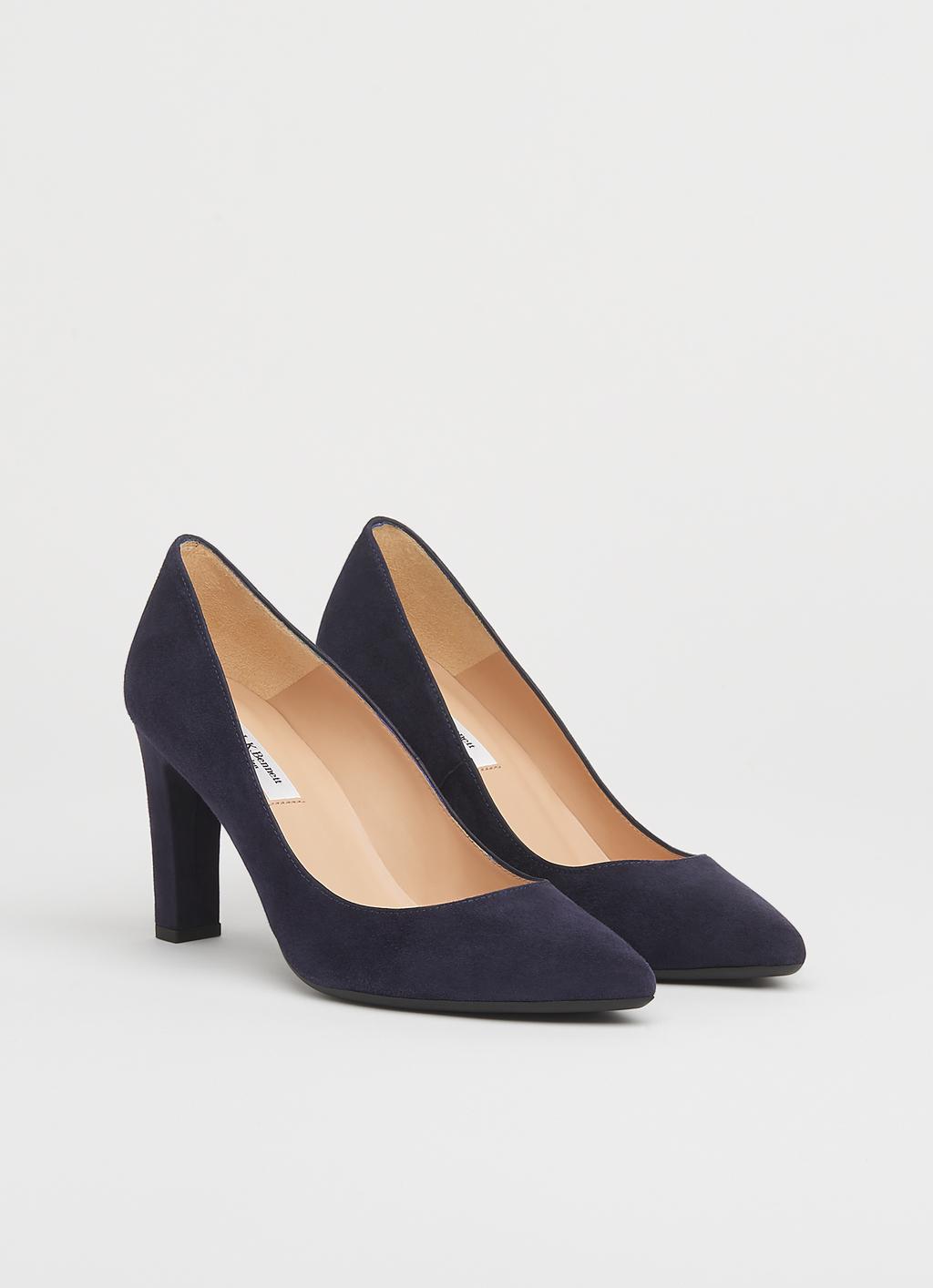 Tess Navy Suede Courts | Shoes | L.K.Bennett